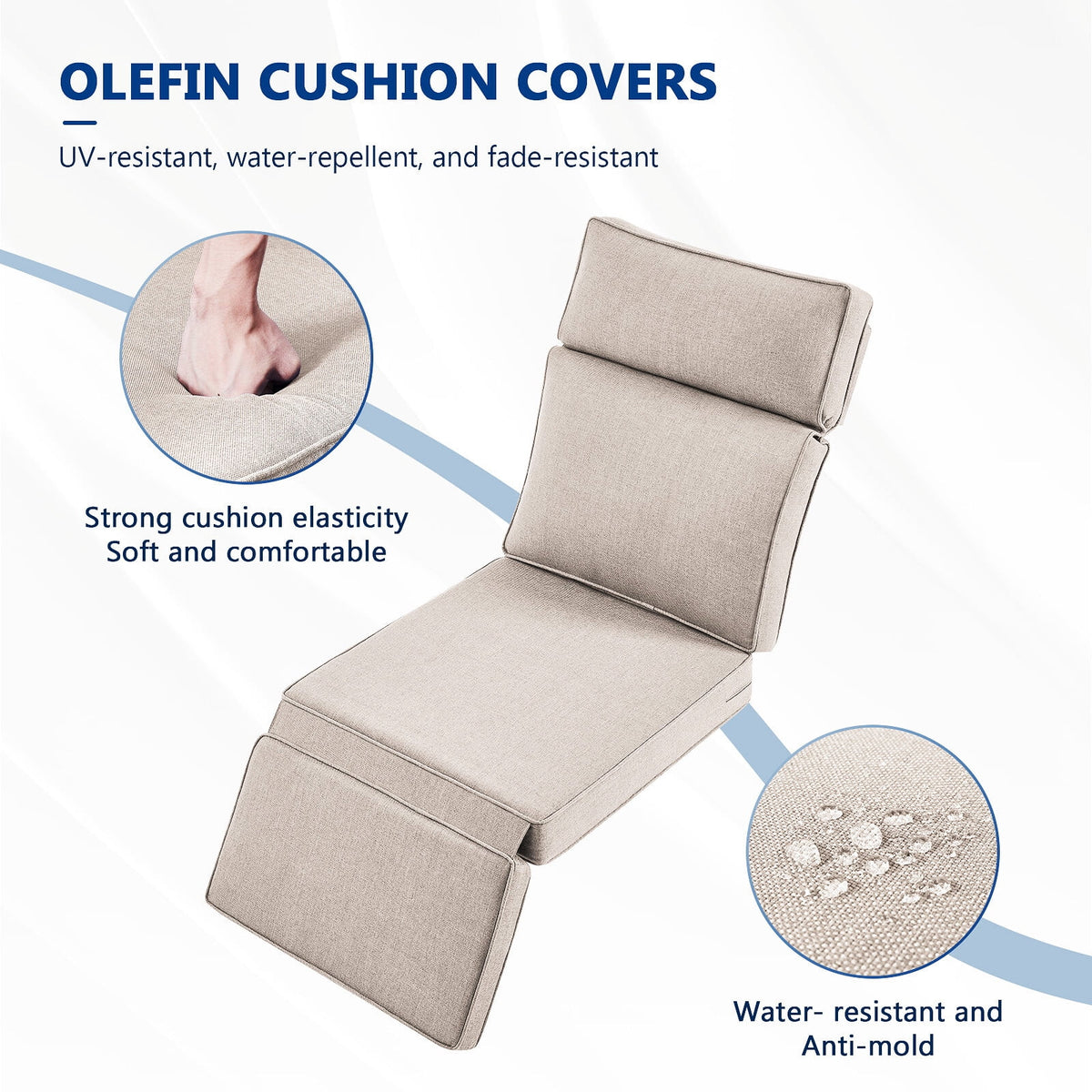 Bellefurn Outdoor Swivel Recliner Chairs with Side Table,Patio Wicker Recliner Chairs Outdoor Lounge Chairs with Thickness Cushions,Adjustable Angle,Reclining Lounge Chair for Outdoor,Pool,Garden