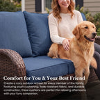 Bellefurn Luxury Outdoor Deep Seat Cushion 22 X 24 X 6 inch for Patio Furniture,Outdoor Sofa Cushions Chairs Cushions,Waterproof & Fade Resistant Patio Furniture Cushions for Wicker Chair,Couch