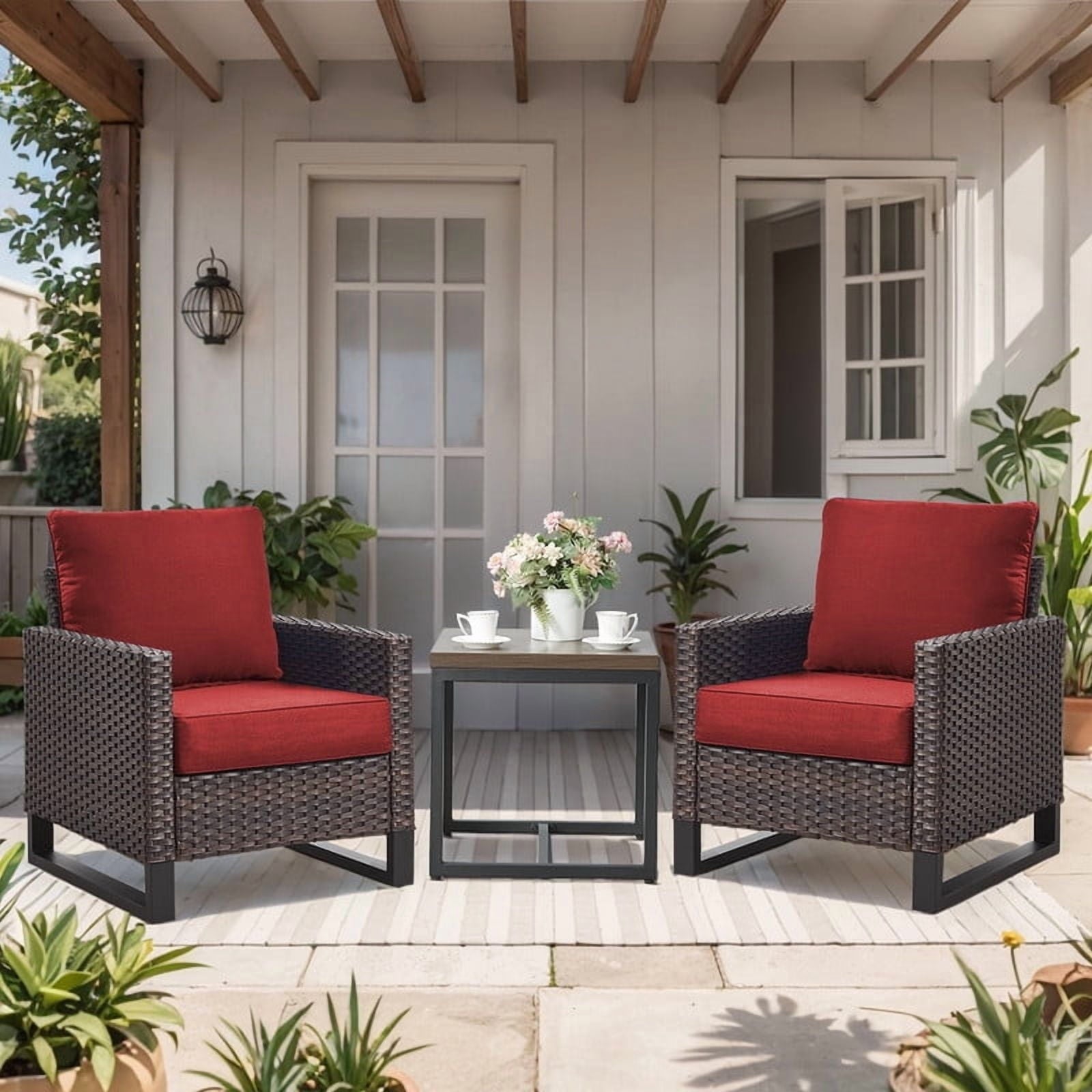 Bellefurn Outdoor Deep Seat Cushion 24 X 24 X 6 inch for Patio Furniture,Outdoor Chair Cushions Waterproof & Fade Resistant Patio Furniture Cushions for Wicker Chair, Sofa, Couch