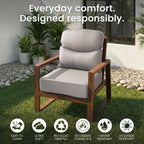 Bellefurn Outdoor Seat Cushions 22 X 24 X 6 inch for Patio Furniture,O