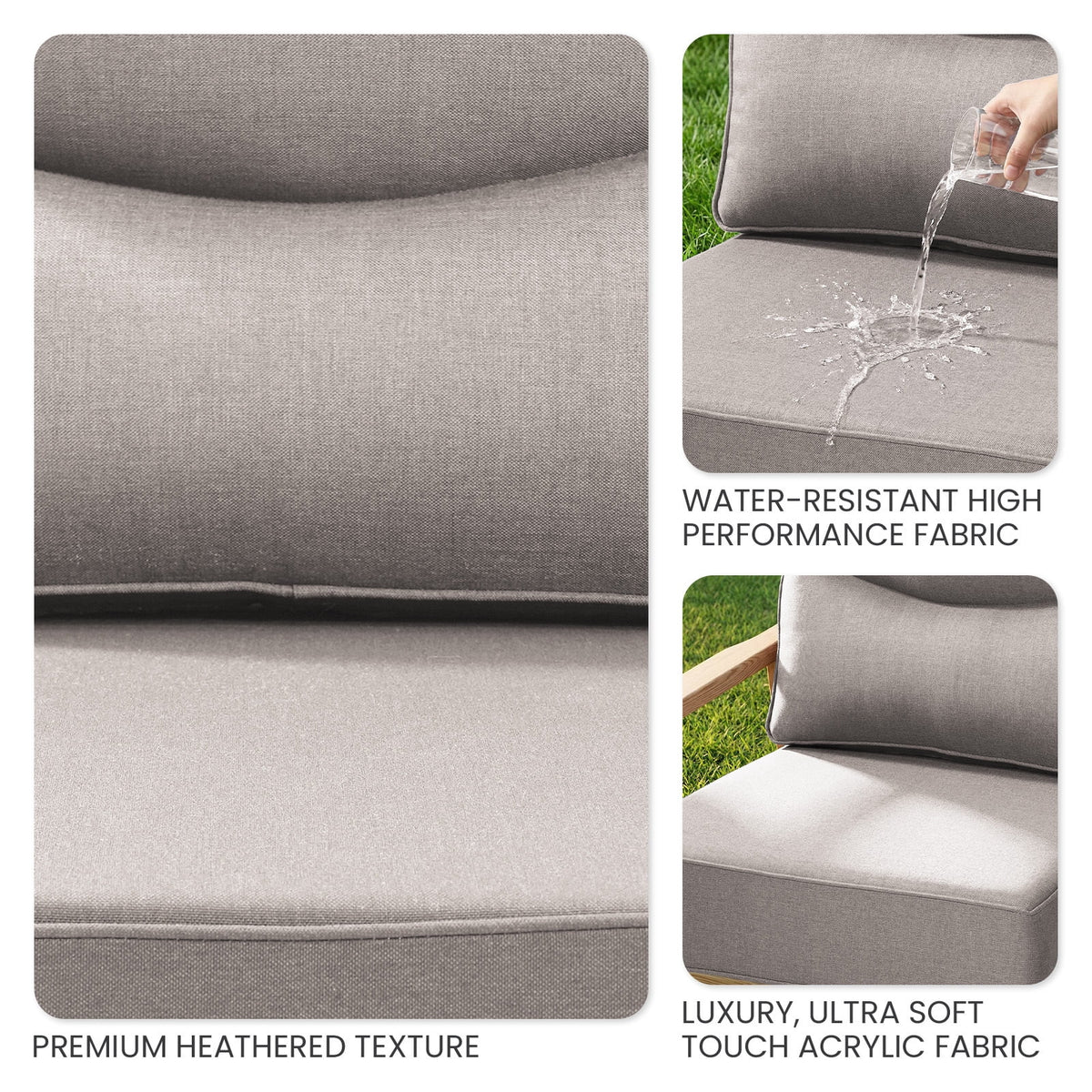 Bellefurn Outdoor Seat Cushions 22 X 24 X 6 inch for Patio Furniture,O