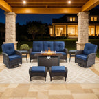 Bellefurn 5 Pieces Outdoor Patio Furniture Sets with Swivel Rocker Cha