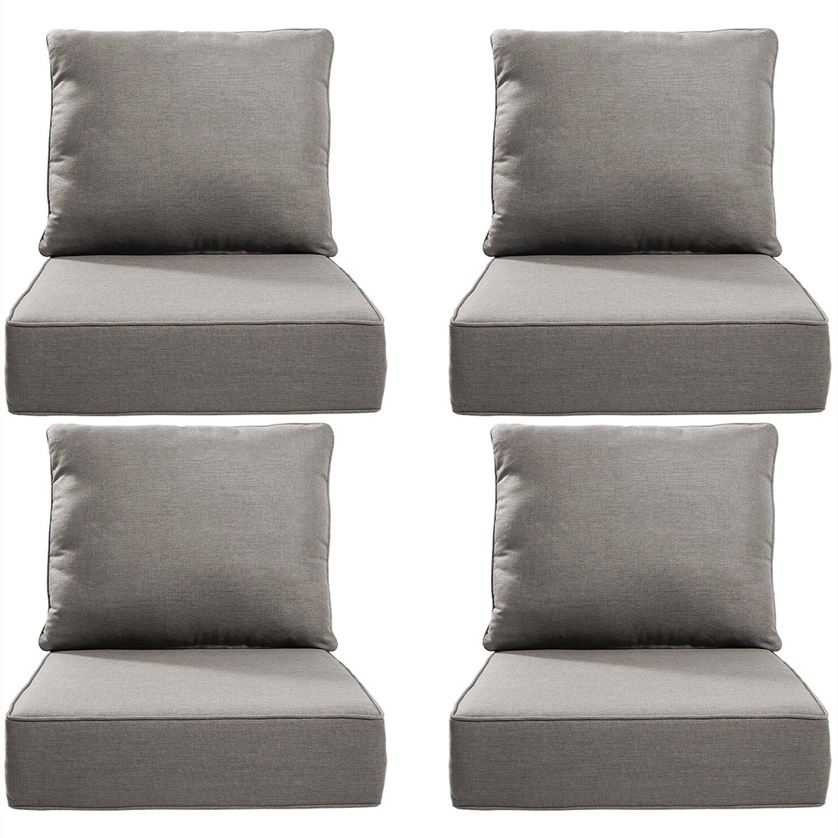 Bellefurn Luxury Outdoor Deep Seat Cushion 22 X 24 X 6 inch for Patio Furniture,Outdoor Sofa Cushions Chairs Cushions,Waterproof & Fade Resistant Patio Furniture Cushions for Wicker Chair,Couch