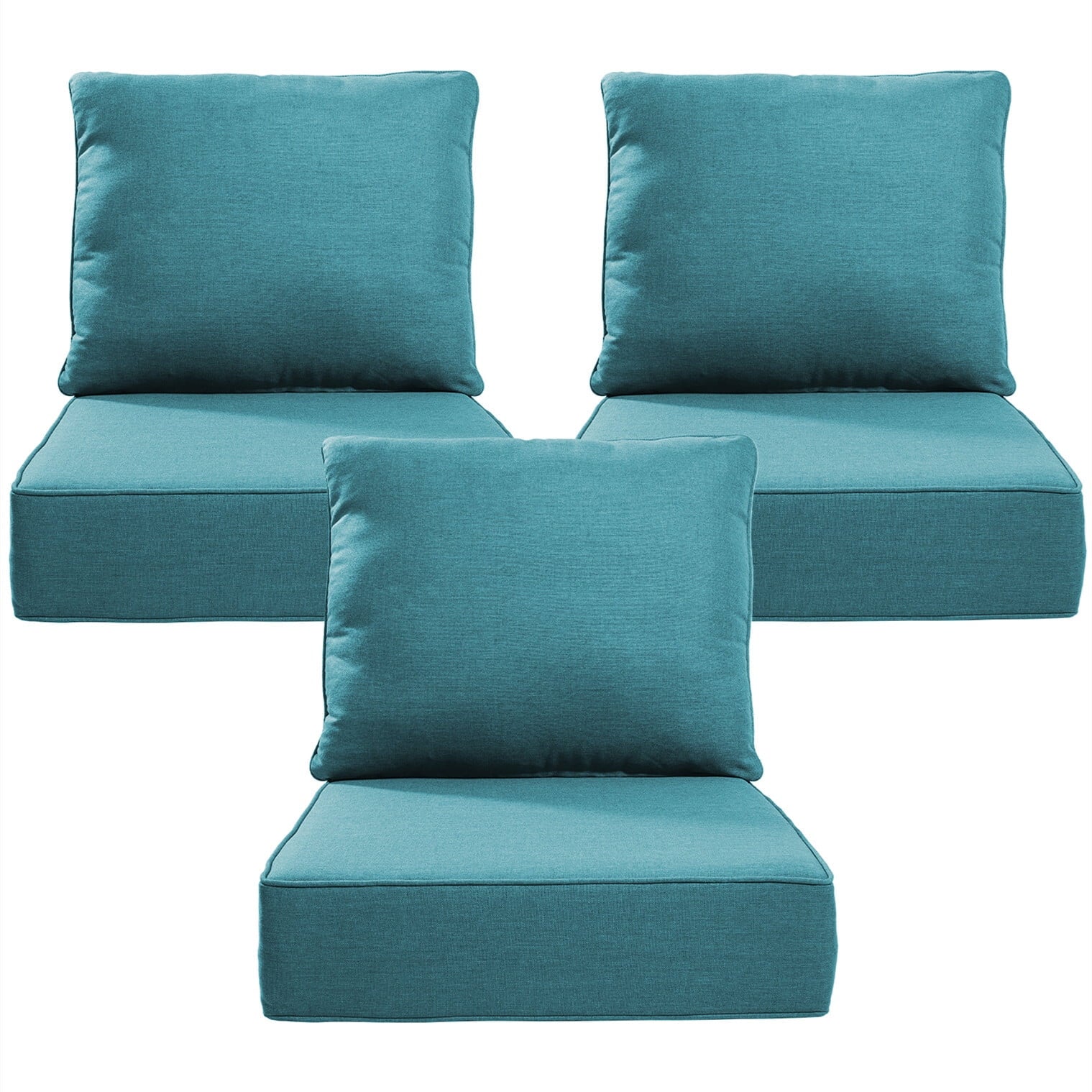 Bellefurn Luxury Outdoor Deep Seat Cushion 22 X 24 X 6 inch for Patio Furniture,Outdoor Sofa Cushions Chairs Cushions,Waterproof & Fade Resistant Patio Furniture Cushions for Wicker Chair,Couch