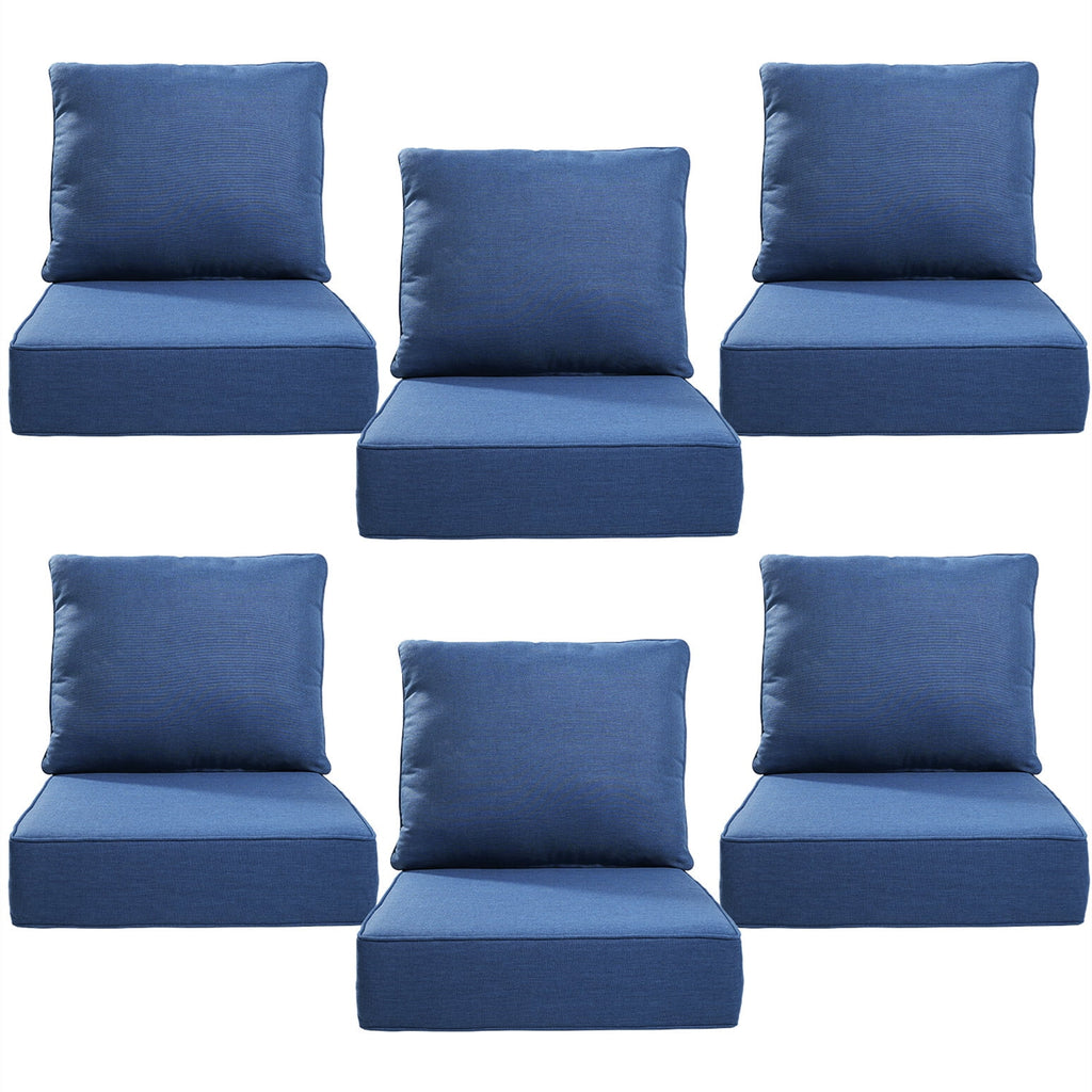 Bellefurn Luxury Outdoor Deep Seat Cushion 22 X 24 X 6 inch for Patio Furniture,Outdoor Sofa Cushions Chairs Cushions,Waterproof & Fade Resistant Patio Furniture Cushions for Wicker Chair,Couch