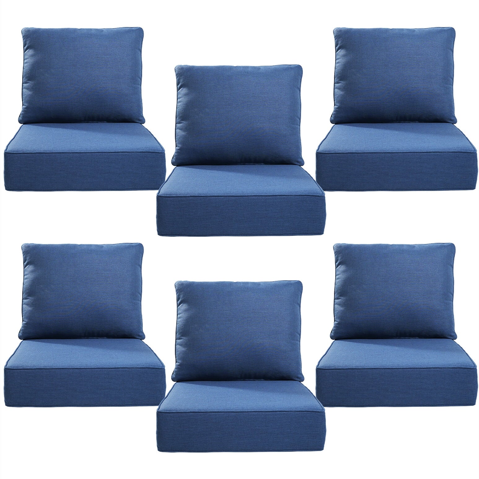 Bellefurn Luxury Outdoor Deep Seat Cushion 22 X 24 X 6 inch for Patio Furniture,Outdoor Sofa Cushions Chairs Cushions,Waterproof & Fade Resistant Patio Furniture Cushions for Wicker Chair,Couch