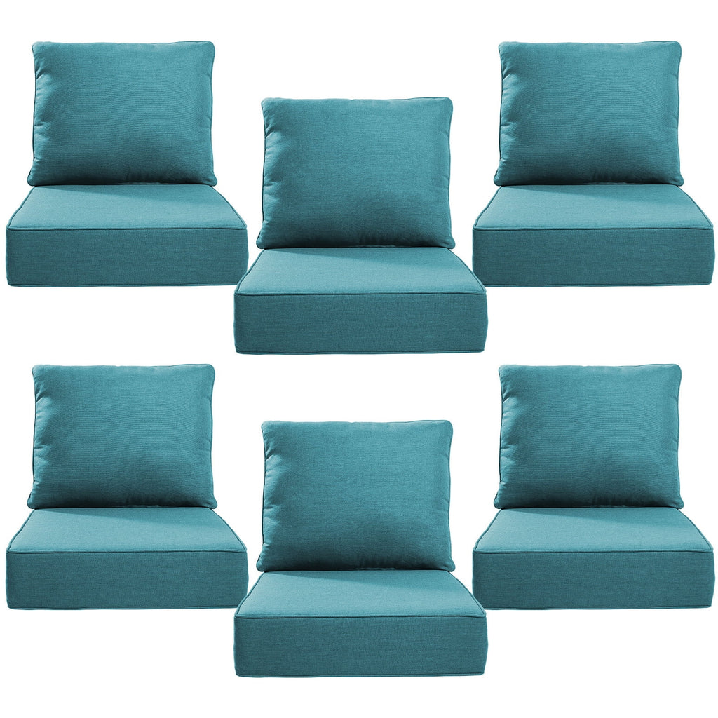 Bellefurn Luxury Outdoor Deep Seat Cushion 22 X 24 X 6 inch for Patio Furniture,Outdoor Sofa Cushions Chairs Cushions,Waterproof & Fade Resistant Patio Furniture Cushions for Wicker Chair,Couch