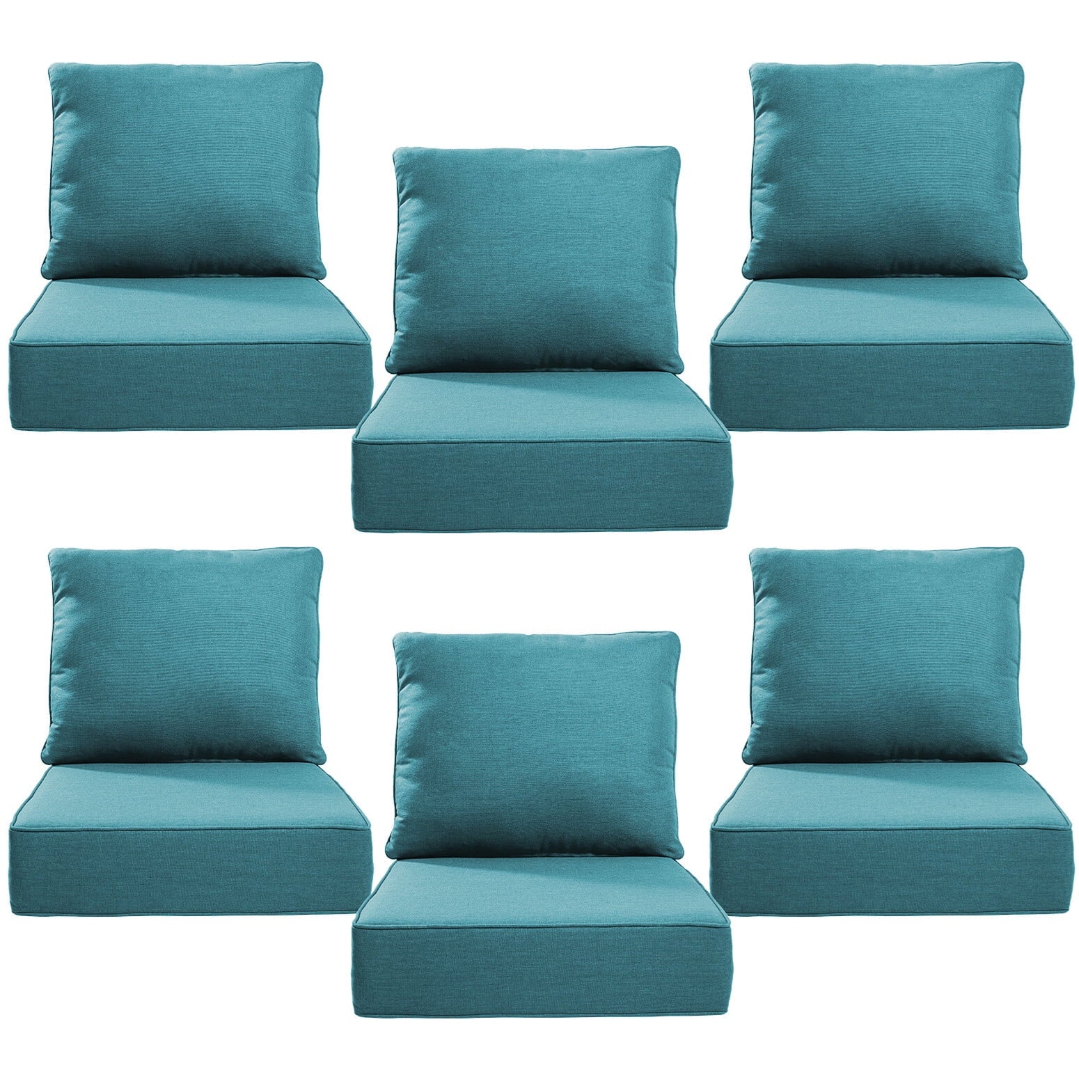 Bellefurn Luxury Outdoor Deep Seat Cushion 22 X 24 X 6 inch for Patio Furniture,Outdoor Sofa Cushions Chairs Cushions,Waterproof & Fade Resistant Patio Furniture Cushions for Wicker Chair,Couch