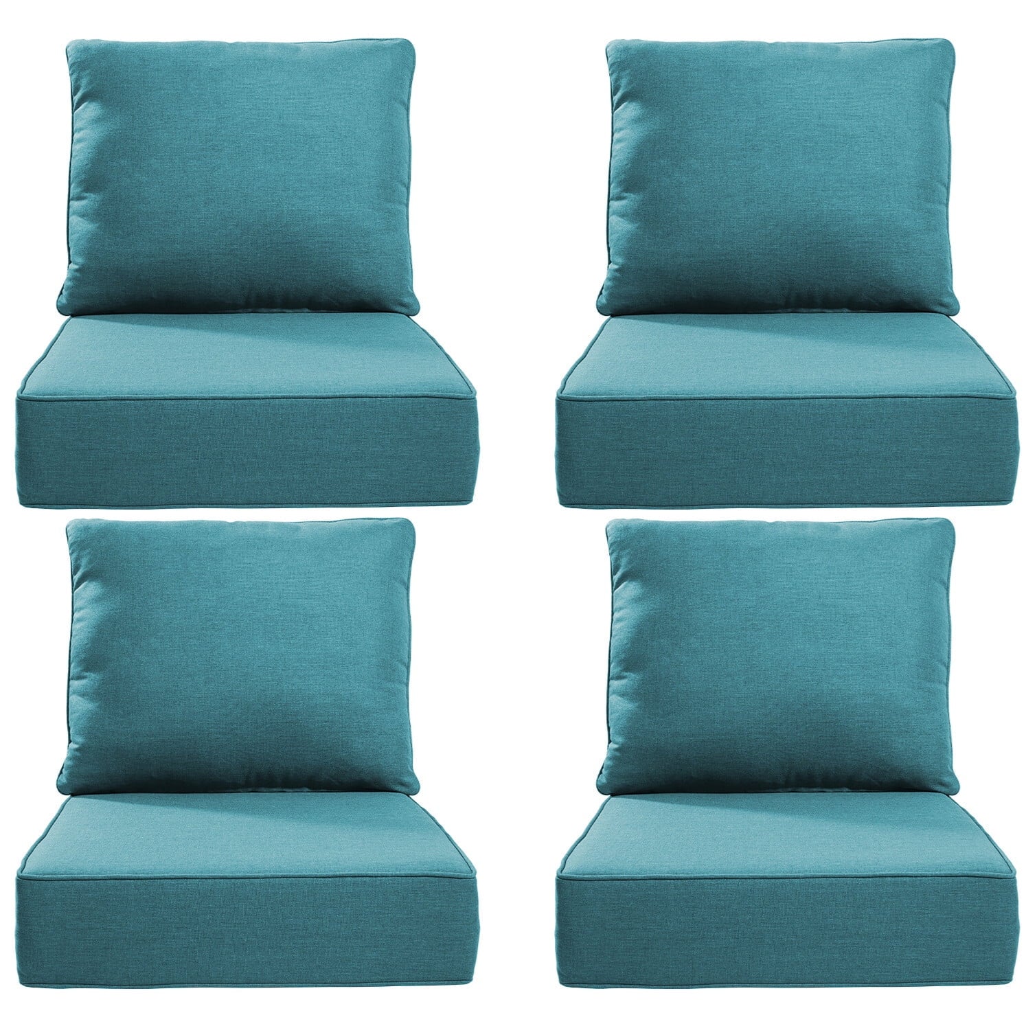 Bellefurn Luxury Outdoor Deep Seat Cushion 22 X 24 X 6 inch for Patio Furniture,Outdoor Sofa Cushions Chairs Cushions,Waterproof & Fade Resistant Patio Furniture Cushions for Wicker Chair,Couch