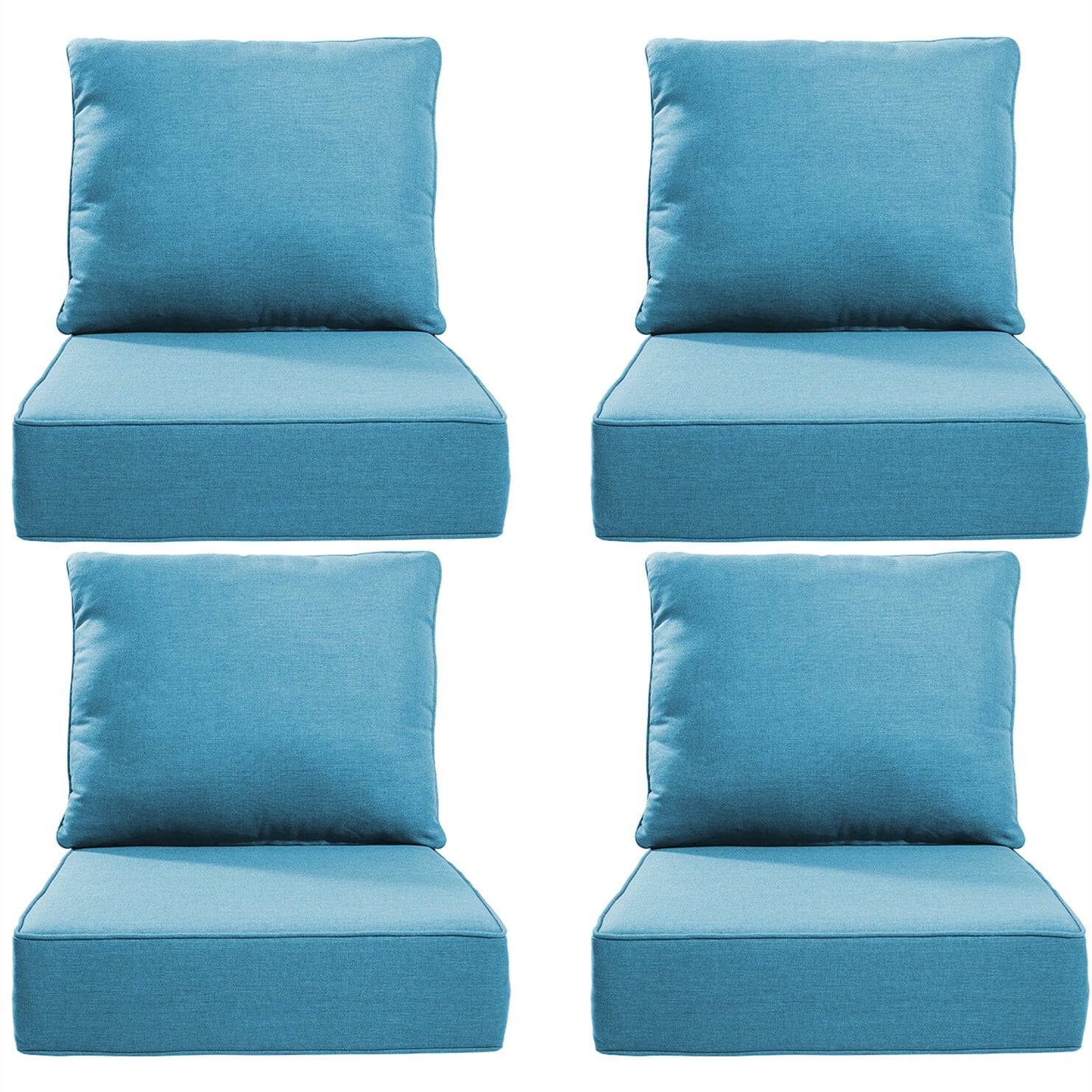 Bellefurn Luxury Outdoor Deep Seat Cushion 22 X 24 X 6 inch for Patio Furniture,Outdoor Sofa Cushions Chairs Cushions,Waterproof & Fade Resistant Patio Furniture Cushions for Wicker Chair,Couch