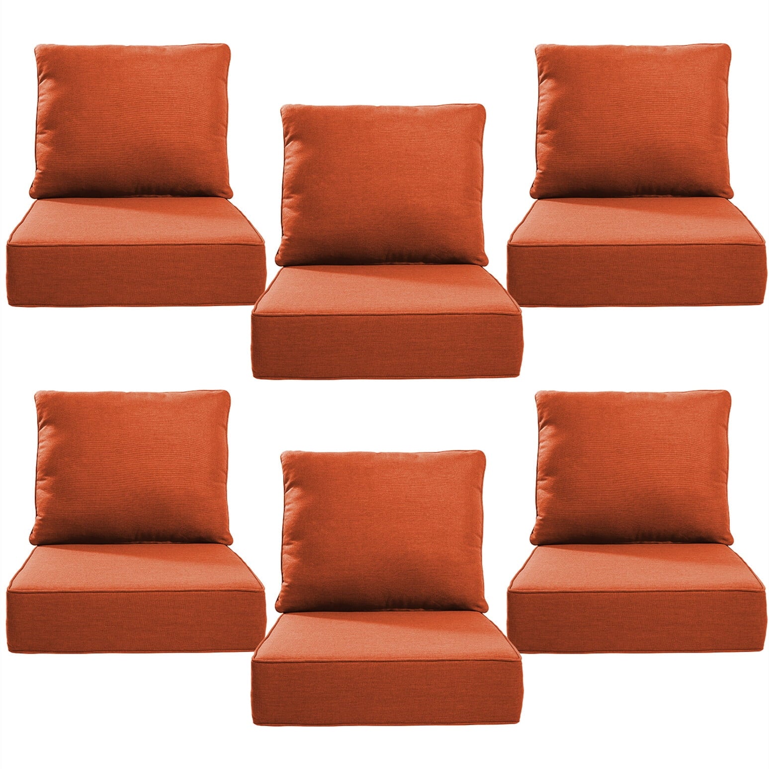 Bellefurn Luxury Outdoor Deep Seat Cushion 22 X 24 X 6 inch for Patio Furniture,Outdoor Sofa Cushions Chairs Cushions,Waterproof & Fade Resistant Patio Furniture Cushions for Wicker Chair,Couch