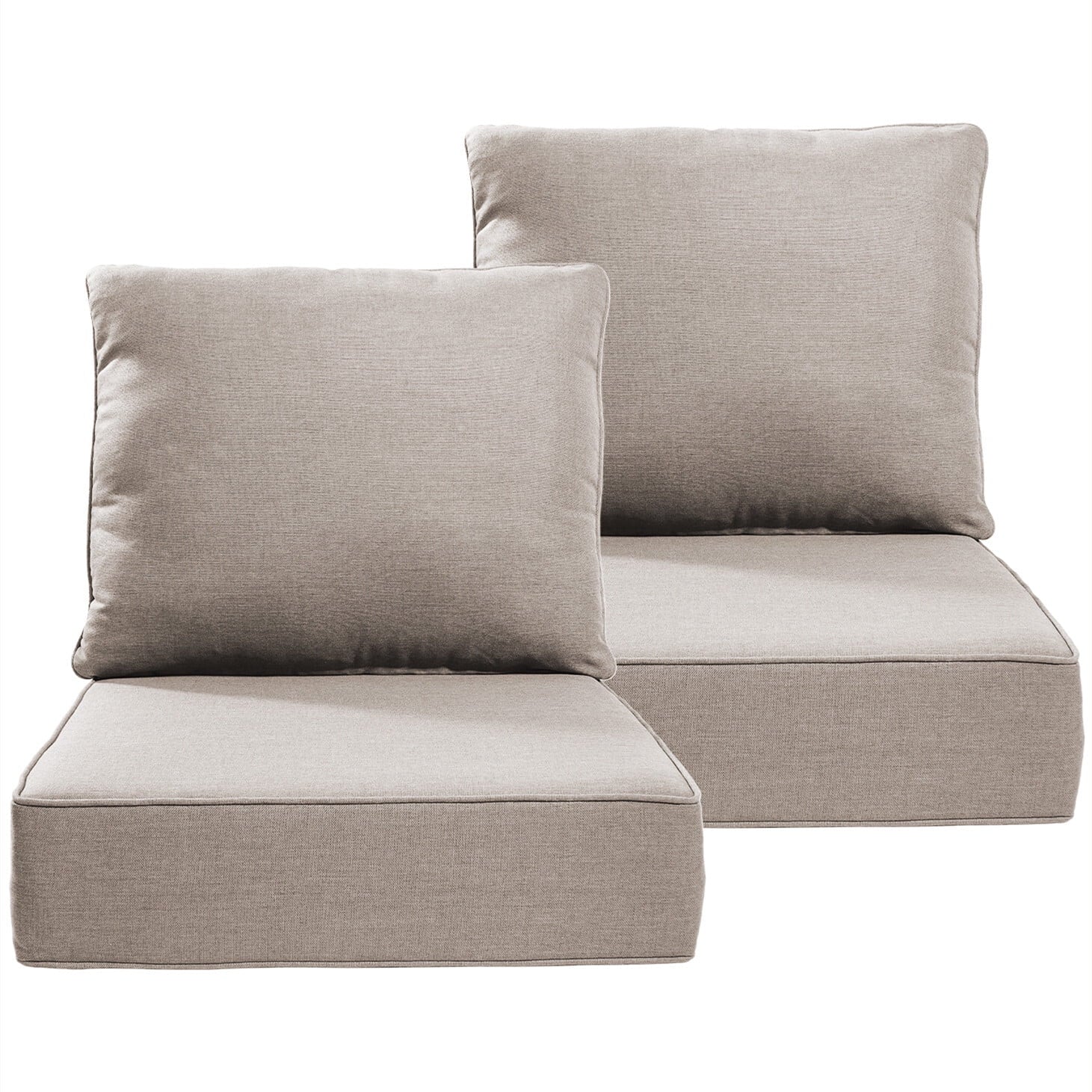 Bellefurn Luxury Outdoor Deep Seat Cushion 22 X 24 X 6 inch for Patio Furniture,Outdoor Sofa Cushions Chairs Cushions,Waterproof & Fade Resistant Patio Furniture Cushions for Wicker Chair,Couch