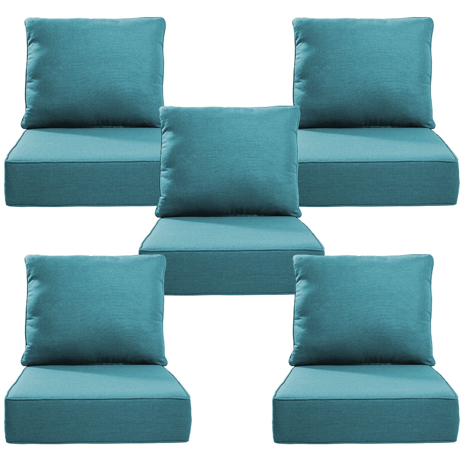 Bellefurn Luxury Outdoor Deep Seat Cushion 22 X 24 X 6 inch for Patio Furniture,Outdoor Sofa Cushions Chairs Cushions,Waterproof & Fade Resistant Patio Furniture Cushions for Wicker Chair,Couch