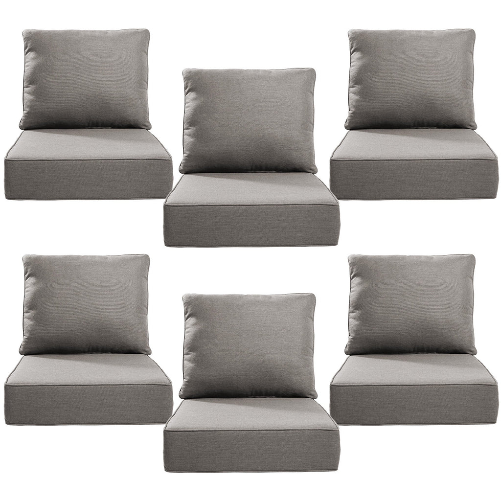 Bellefurn Luxury Outdoor Deep Seat Cushion 22 X 24 X 6 inch for Patio Furniture,Outdoor Sofa Cushions Chairs Cushions,Waterproof & Fade Resistant Patio Furniture Cushions for Wicker Chair,Couch