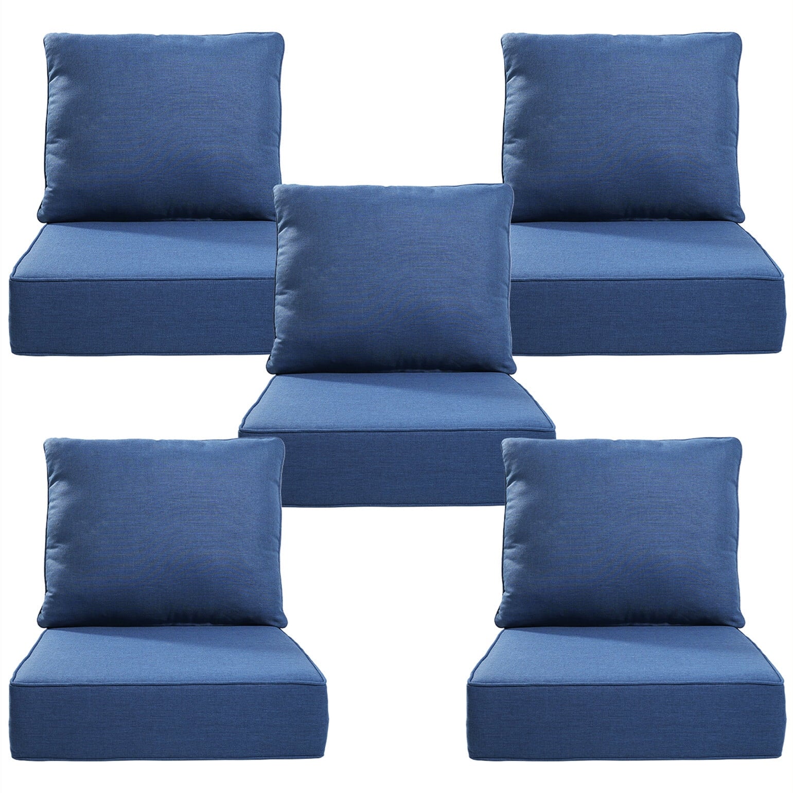 Bellefurn Luxury Outdoor Deep Seat Cushion 22 X 24 X 6 inch for Patio Furniture,Outdoor Sofa Cushions Chairs Cushions,Waterproof & Fade Resistant Patio Furniture Cushions for Wicker Chair,Couch
