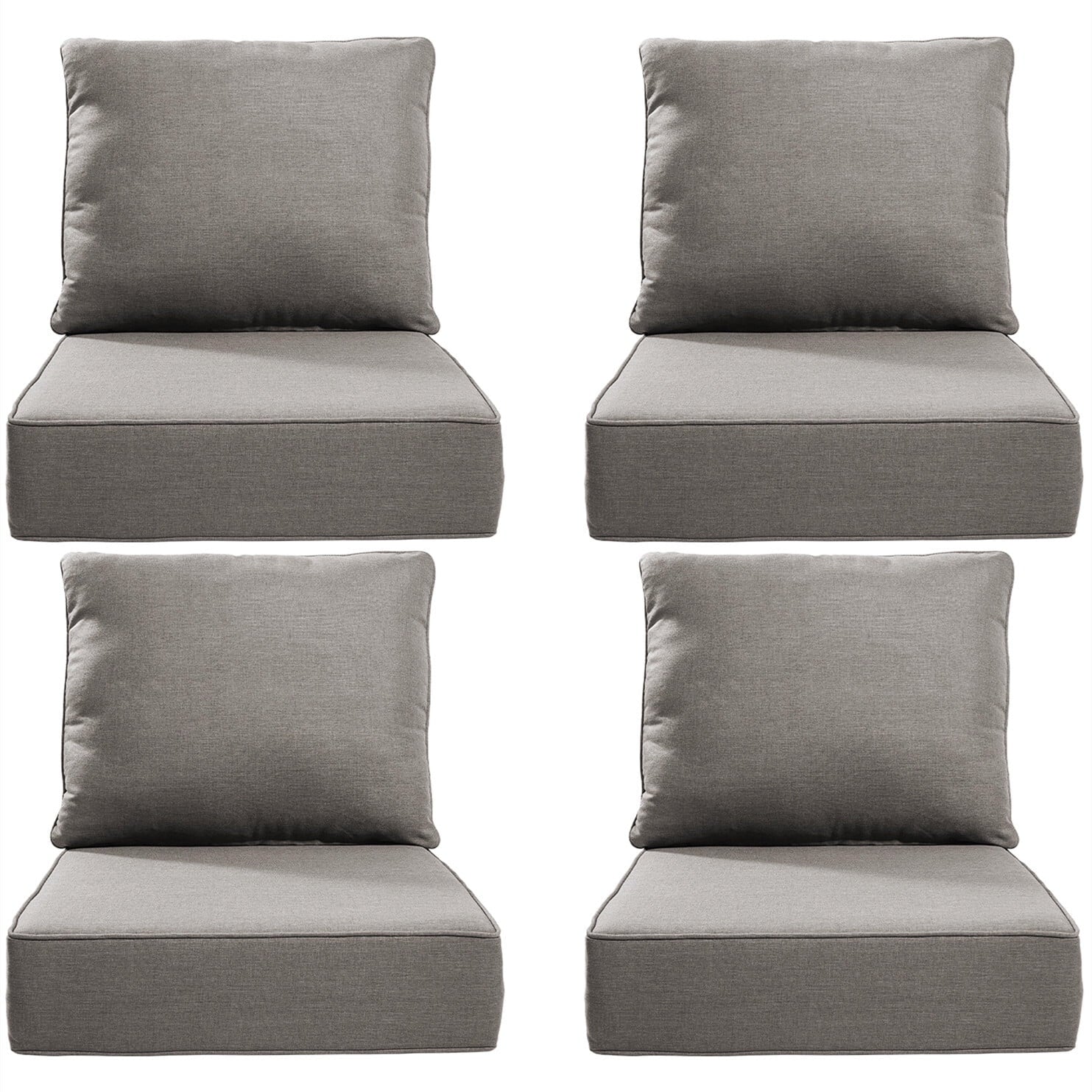 Bellefurn Luxury Outdoor Deep Seat Cushion 22 X 24 X 6 inch for Patio Furniture,Outdoor Sofa Cushions Chairs Cushions,Waterproof & Fade Resistant Patio Furniture Cushions for Wicker Chair,Couch