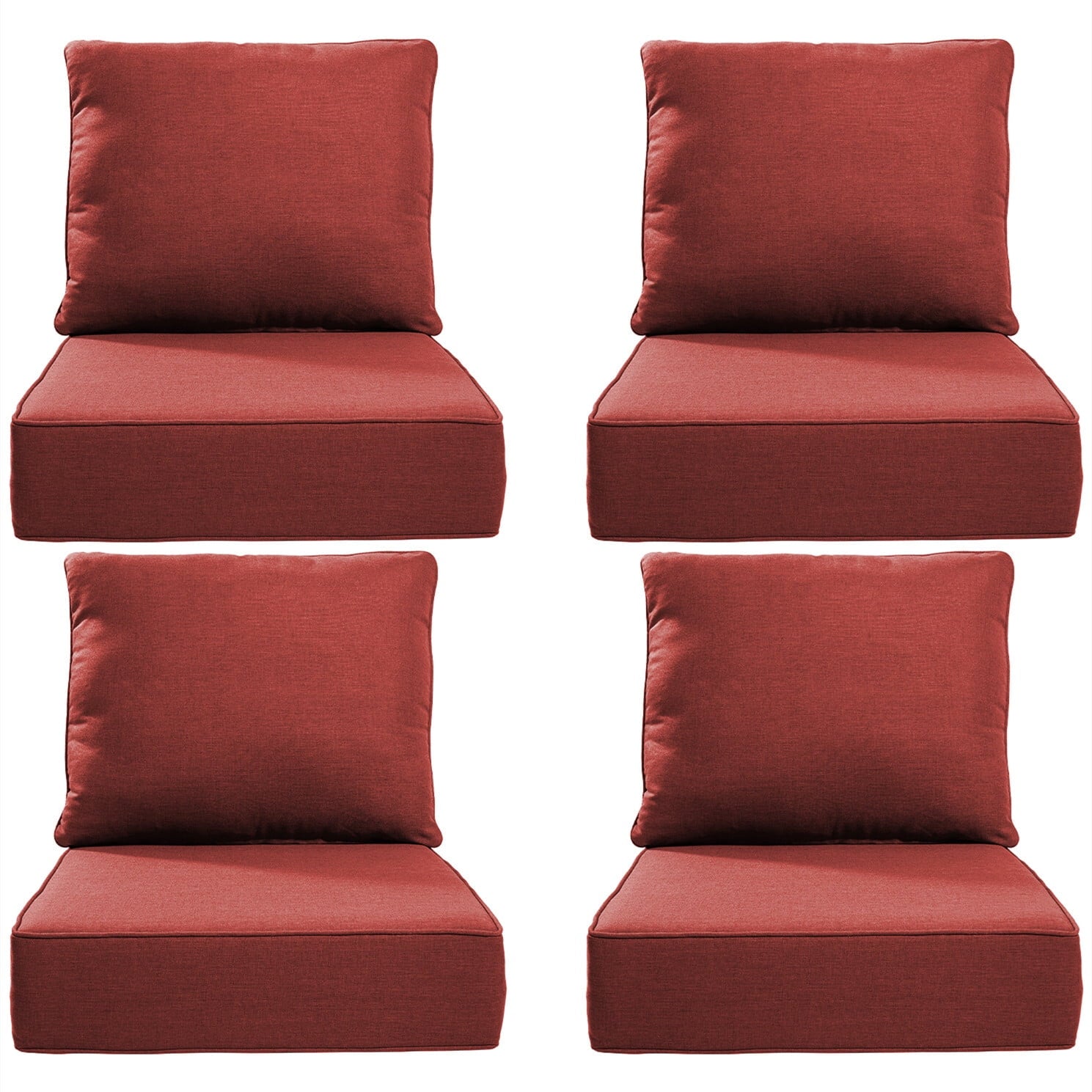 Bellefurn Luxury Outdoor Deep Seat Cushion 22 X 24 X 6 inch for Patio Furniture,Outdoor Sofa Cushions Chairs Cushions,Waterproof & Fade Resistant Patio Furniture Cushions for Wicker Chair,Couch