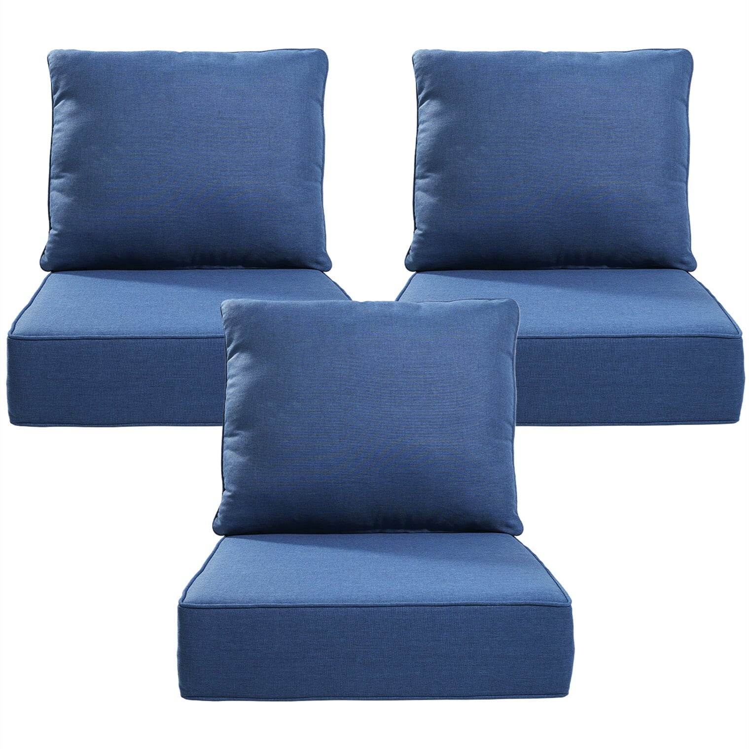 Bellefurn Luxury Outdoor Deep Seat Cushion 22 X 24 X 6 inch for Patio Furniture,Outdoor Sofa Cushions Chairs Cushions,Waterproof & Fade Resistant Patio Furniture Cushions for Wicker Chair,Couch