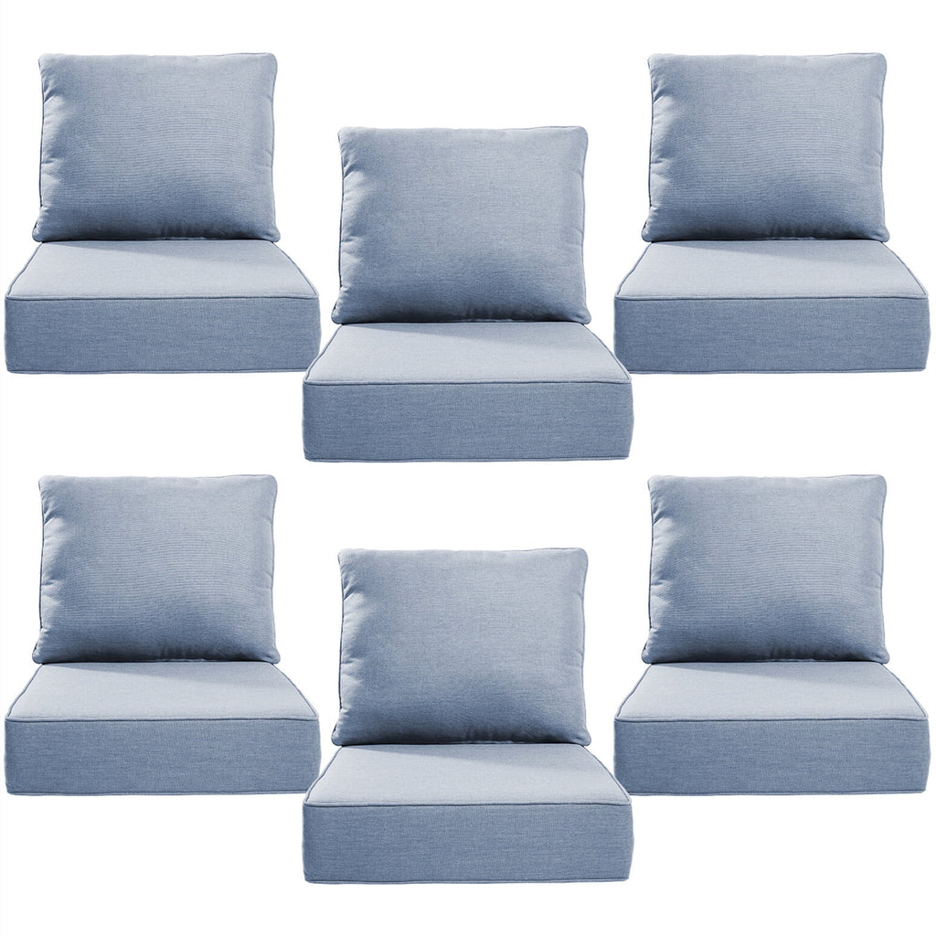 Bellefurn Luxury Outdoor Deep Seat Cushion 22 X 24 X 6 inch for Patio Furniture,Outdoor Sofa Cushions Chairs Cushions,Waterproof & Fade Resistant Patio Furniture Cushions for Wicker Chair,Couch