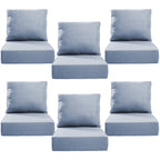Bellefurn Luxury Outdoor Deep Seat Cushion 22 X 24 X 6 inch for Patio Furniture,Outdoor Sofa Cushions Chairs Cushions,Waterproof & Fade Resistant Patio Furniture Cushions for Wicker Chair,Couch