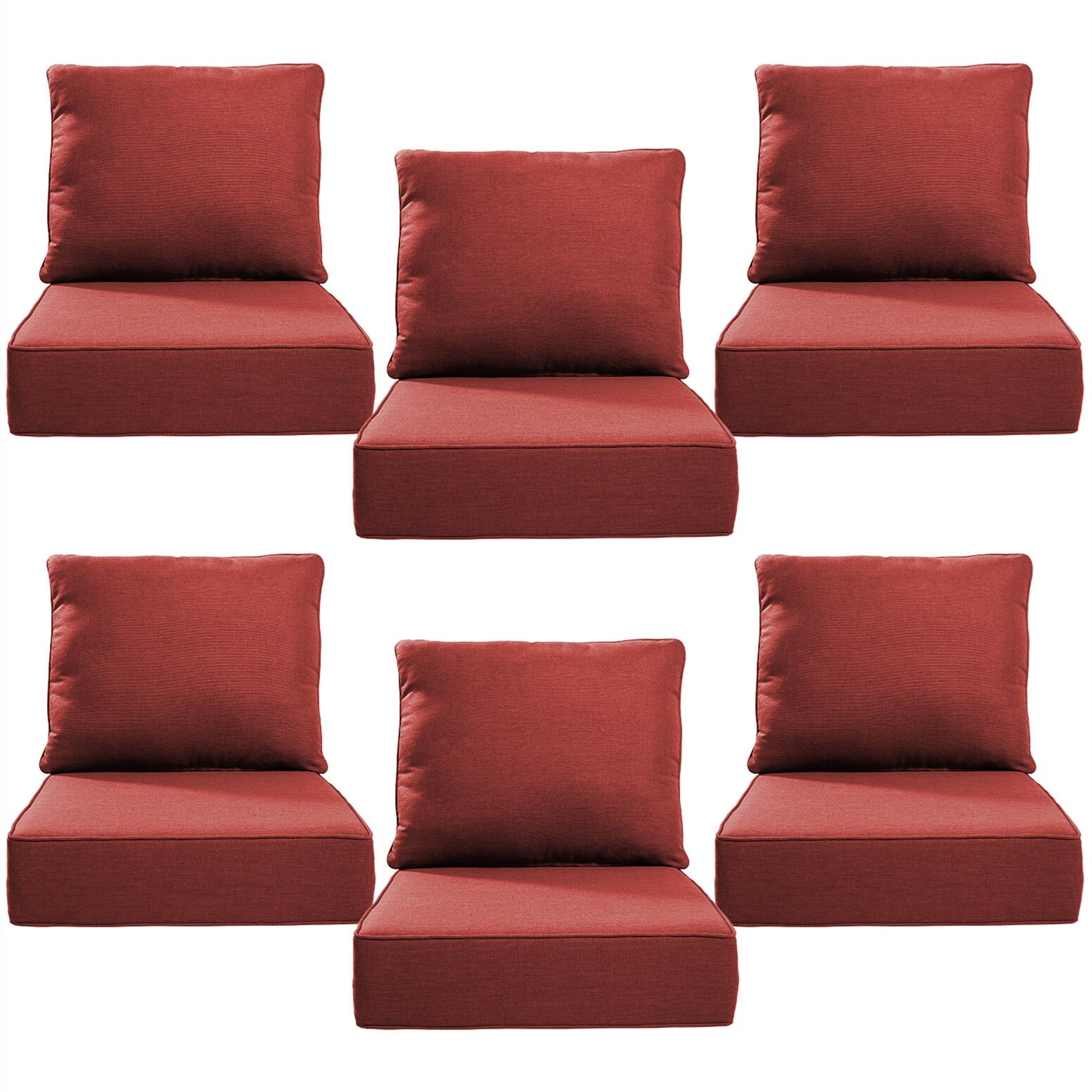 Bellefurn Luxury Outdoor Deep Seat Cushion 22 X 24 X 6 inch for Patio Furniture,Outdoor Sofa Cushions Chairs Cushions,Waterproof & Fade Resistant Patio Furniture Cushions for Wicker Chair,Couch