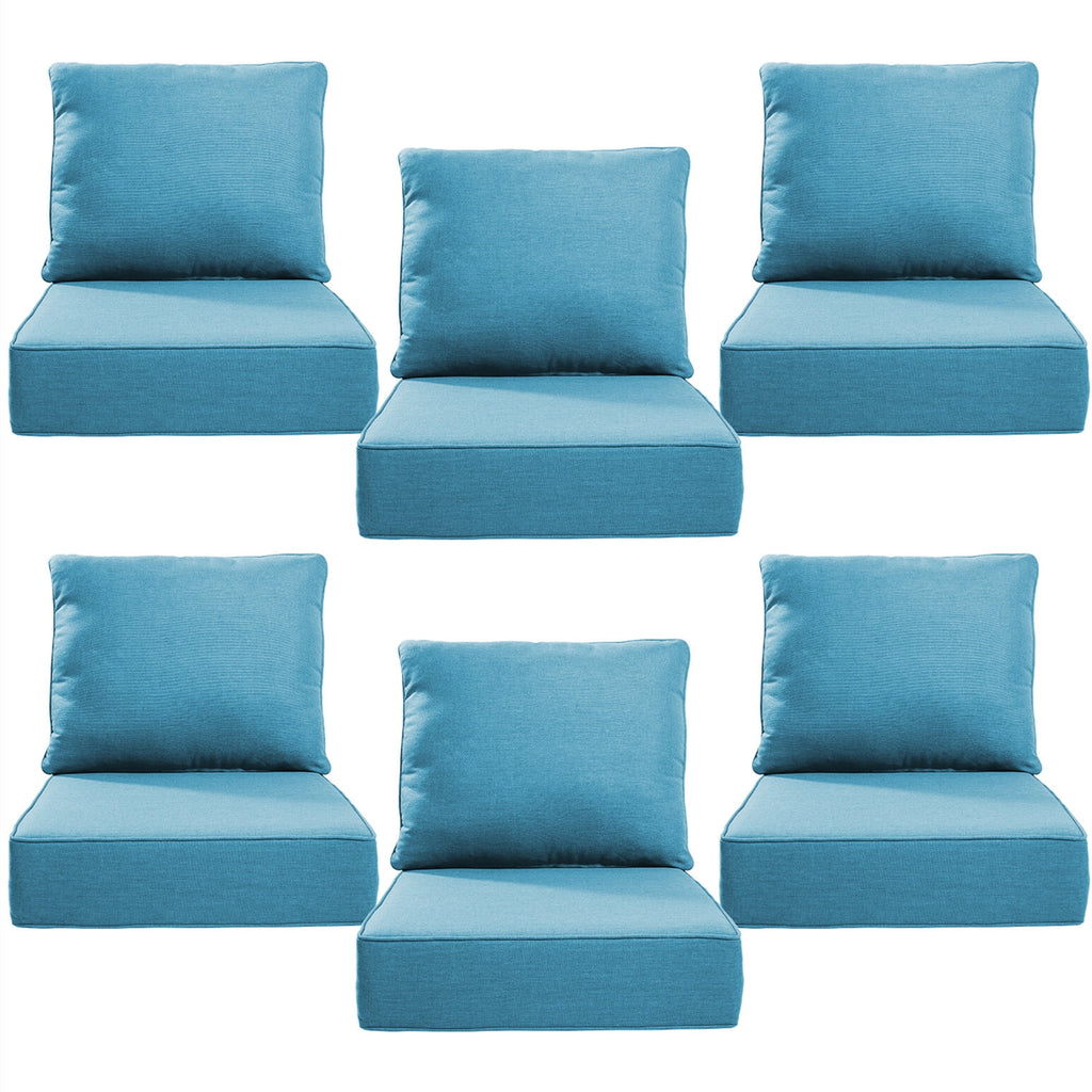 Bellefurn Luxury Outdoor Deep Seat Cushion 22 X 24 X 6 inch for Patio Furniture,Outdoor Sofa Cushions Chairs Cushions,Waterproof & Fade Resistant Patio Furniture Cushions for Wicker Chair,Couch