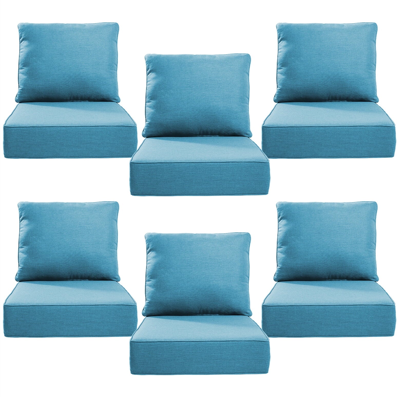 Bellefurn Luxury Outdoor Deep Seat Cushion 22 X 24 X 6 inch for Patio Furniture,Outdoor Sofa Cushions Chairs Cushions,Waterproof & Fade Resistant Patio Furniture Cushions for Wicker Chair,Couch