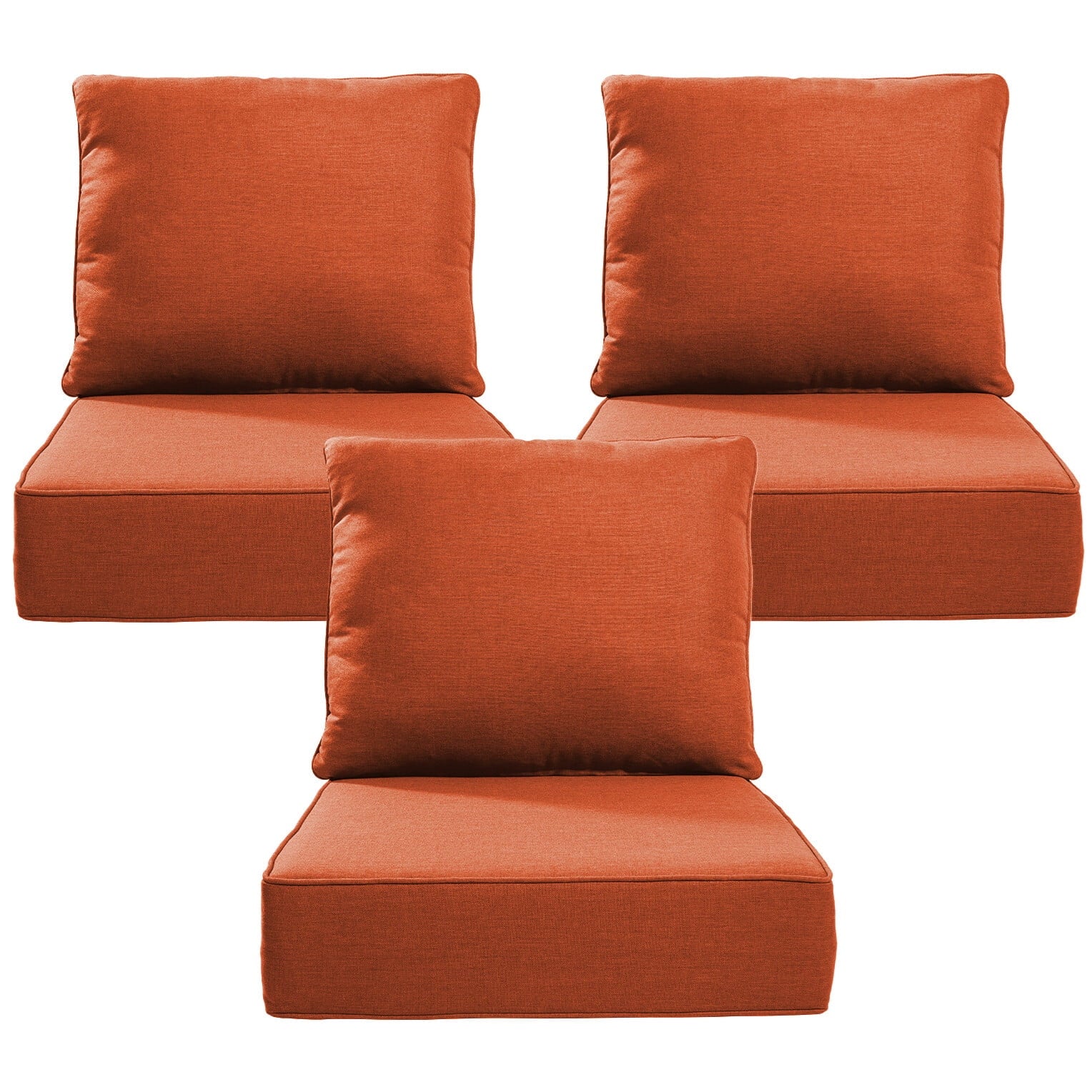 Bellefurn Luxury Outdoor Deep Seat Cushion 22 X 24 X 6 inch for Patio Furniture,Outdoor Sofa Cushions Chairs Cushions,Waterproof & Fade Resistant Patio Furniture Cushions for Wicker Chair,Couch