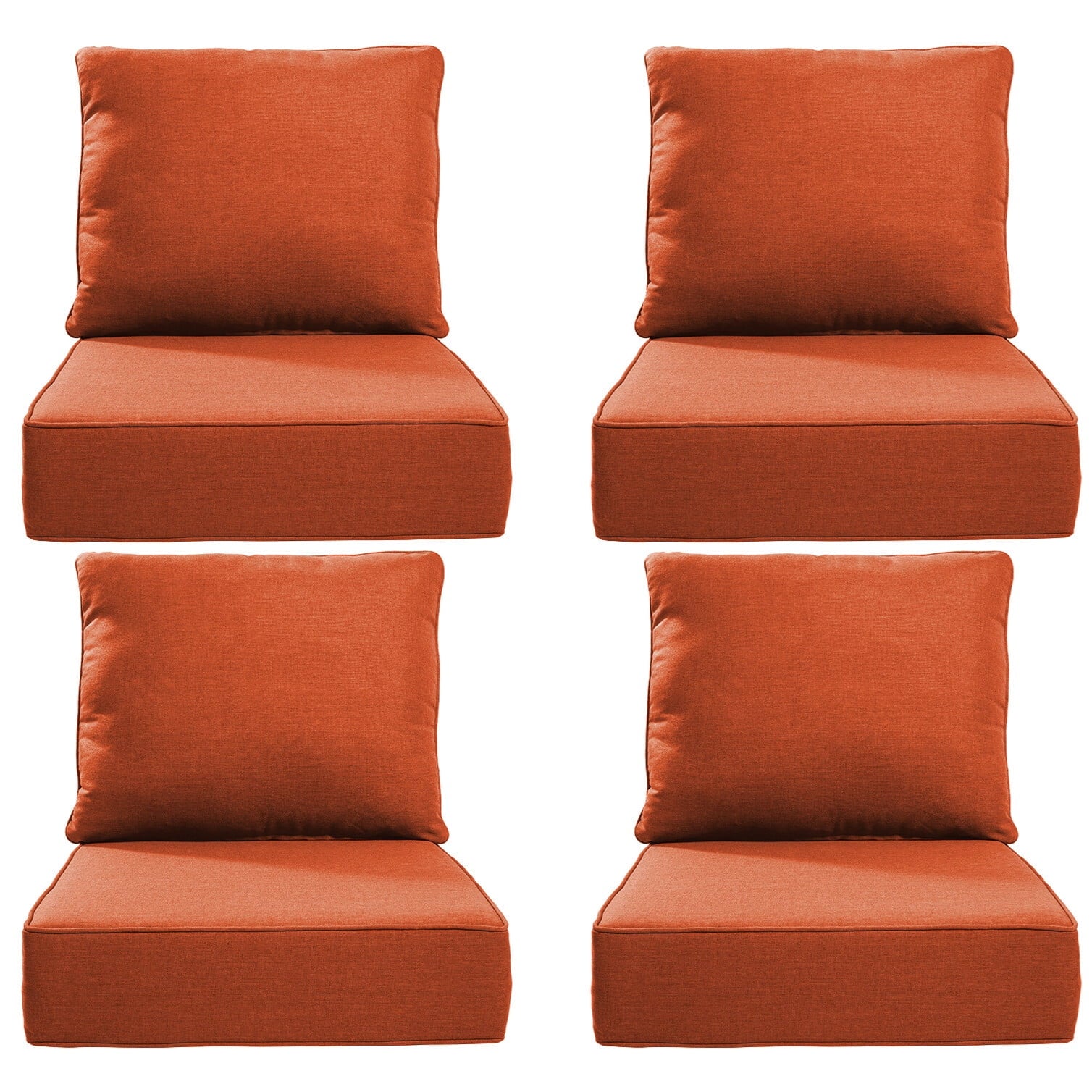 Bellefurn Luxury Outdoor Deep Seat Cushion 22 X 24 X 6 inch for Patio Furniture,Outdoor Sofa Cushions Chairs Cushions,Waterproof & Fade Resistant Patio Furniture Cushions for Wicker Chair,Couch