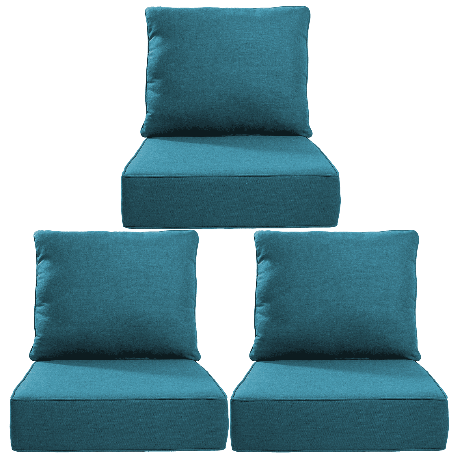 Bellefurn Outdoor Deep Seat Cushion 24 X 24 X 6 inch for Patio Furniture,Outdoor Chair Cushions Waterproof & Fade Resistant Patio Furniture Cushions for Wicker Chair, Sofa, Couch