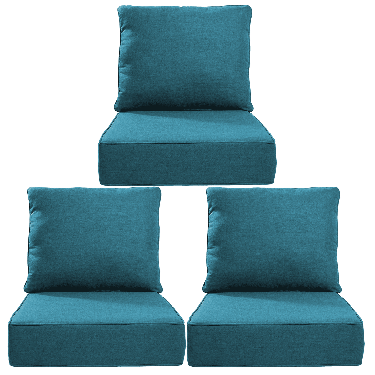 Bellefurn Outdoor Deep Seat Cushion 24 X 24 X 6 inch for Patio Furniture,Outdoor Chair Cushions Waterproof & Fade Resistant Patio Furniture Cushions for Wicker Chair, Sofa, Couch