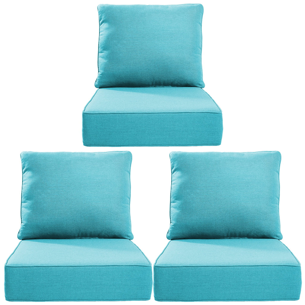Bellefurn Outdoor Deep Seat Cushion 24 X 24 X 6 inch for Patio Furniture,Outdoor Chair Cushions Waterproof & Fade Resistant Patio Furniture Cushions for Wicker Chair, Sofa, Couch