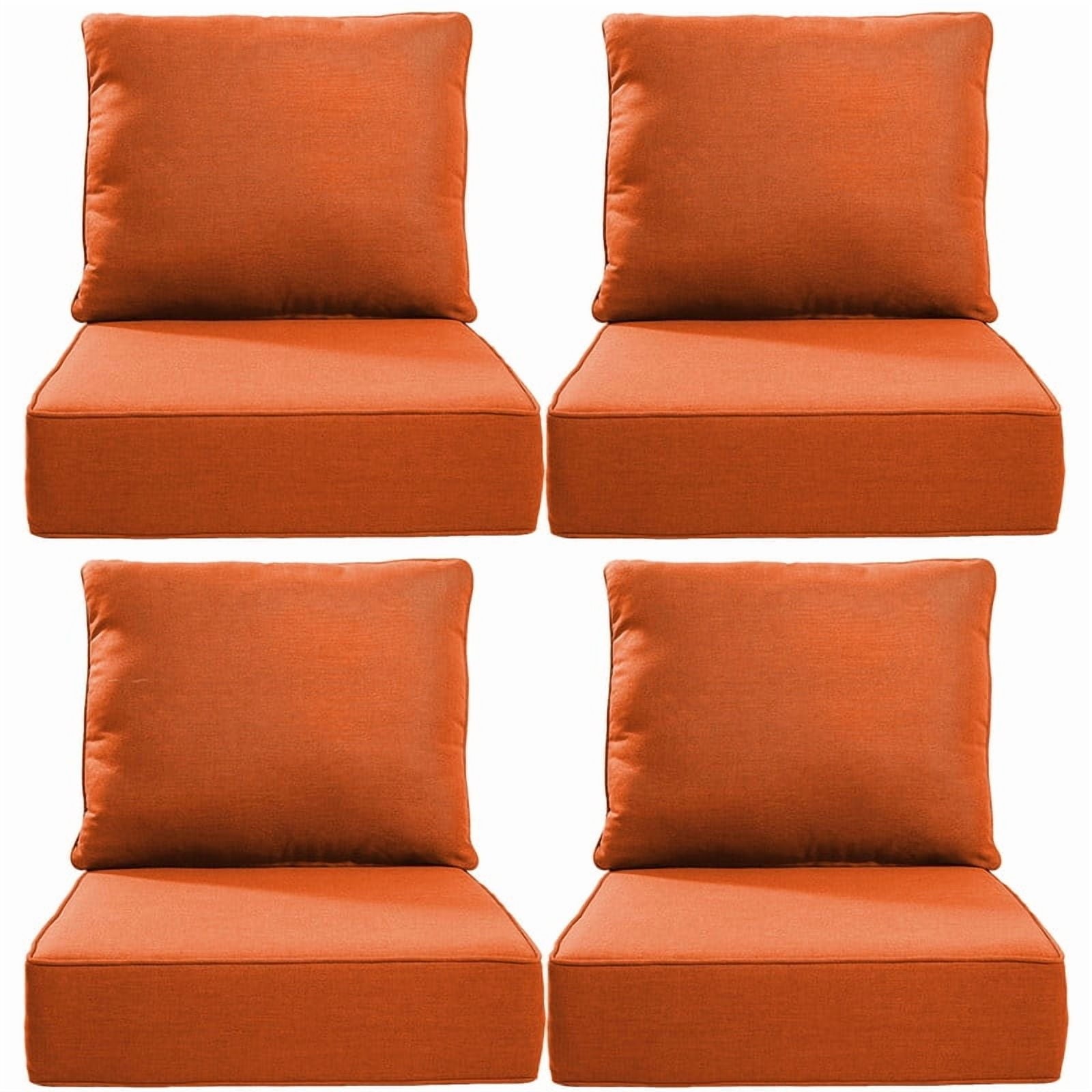 Bellefurn Outdoor Deep Seat Cushion 24 X 24 X 6 inch for Patio Furniture,Outdoor Chair Cushions Waterproof & Fade Resistant Patio Furniture Cushions for Wicker Chair, Sofa, Couch