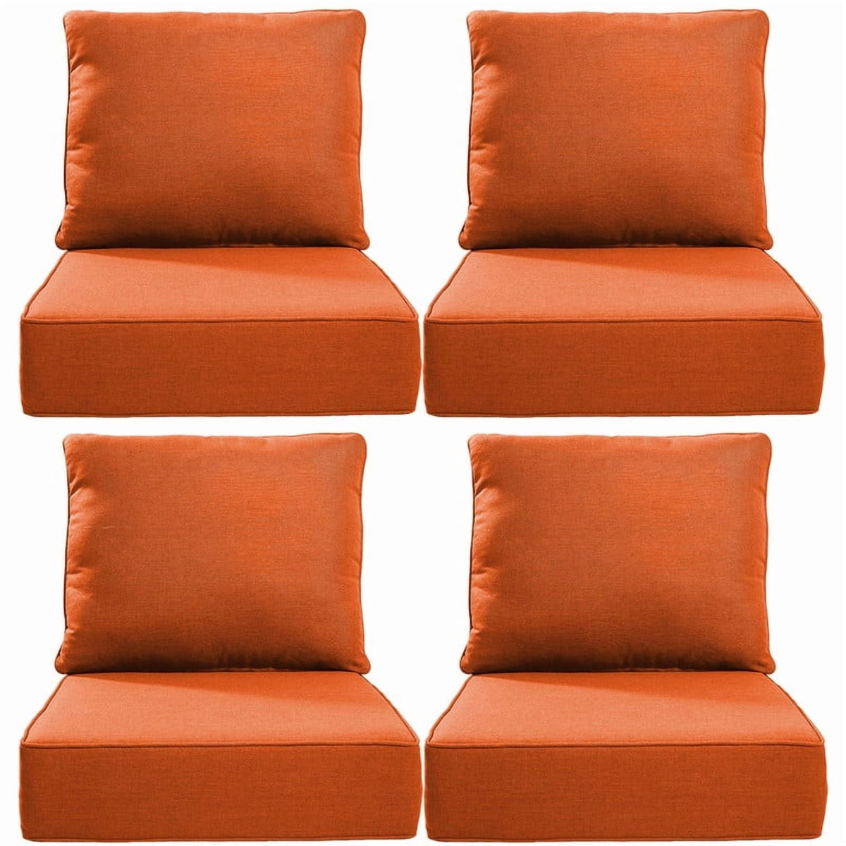 Bellefurn Outdoor Deep Seat Cushion 24 X 24 X 6 inch for Patio Furniture,Outdoor Chair Cushions Waterproof & Fade Resistant Patio Furniture Cushions for Wicker Chair, Sofa, Couch