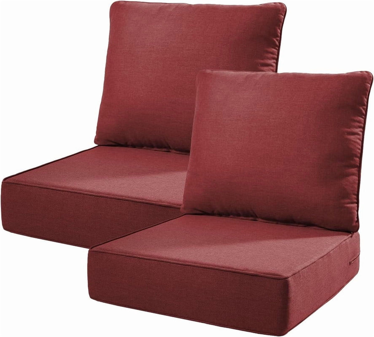 Bellefurn Outdoor Deep Seat Cushion 24 X 24 X 6 inch for Patio Furniture,Outdoor Chair Cushions Waterproof & Fade Resistant Patio Furniture Cushions for Wicker Chair, Sofa, Couch