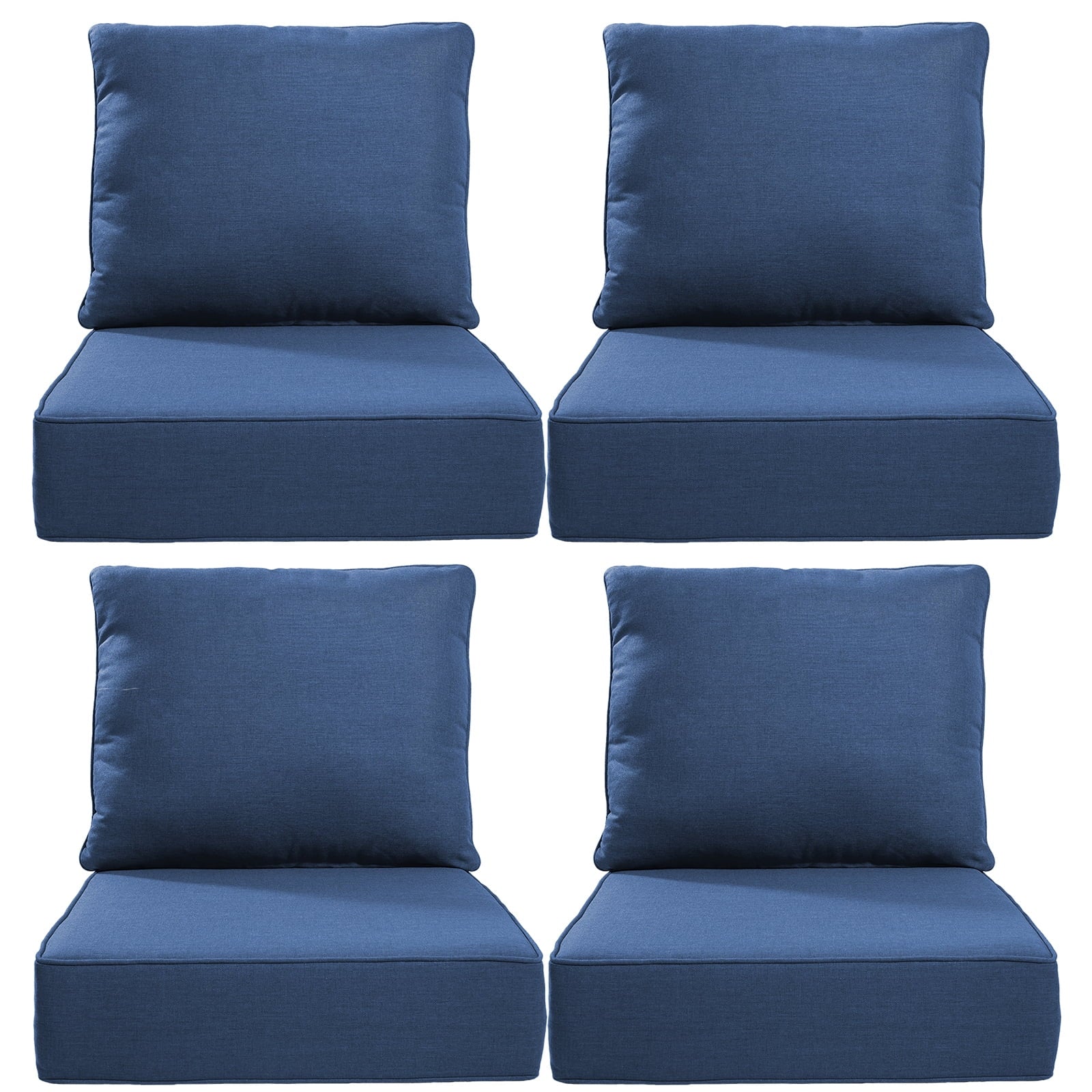 Bellefurn Outdoor Deep Seat Cushion 24 X 24 X 6 inch for Patio Furniture,Outdoor Chair Cushions Waterproof & Fade Resistant Patio Furniture Cushions for Wicker Chair, Sofa, Couch