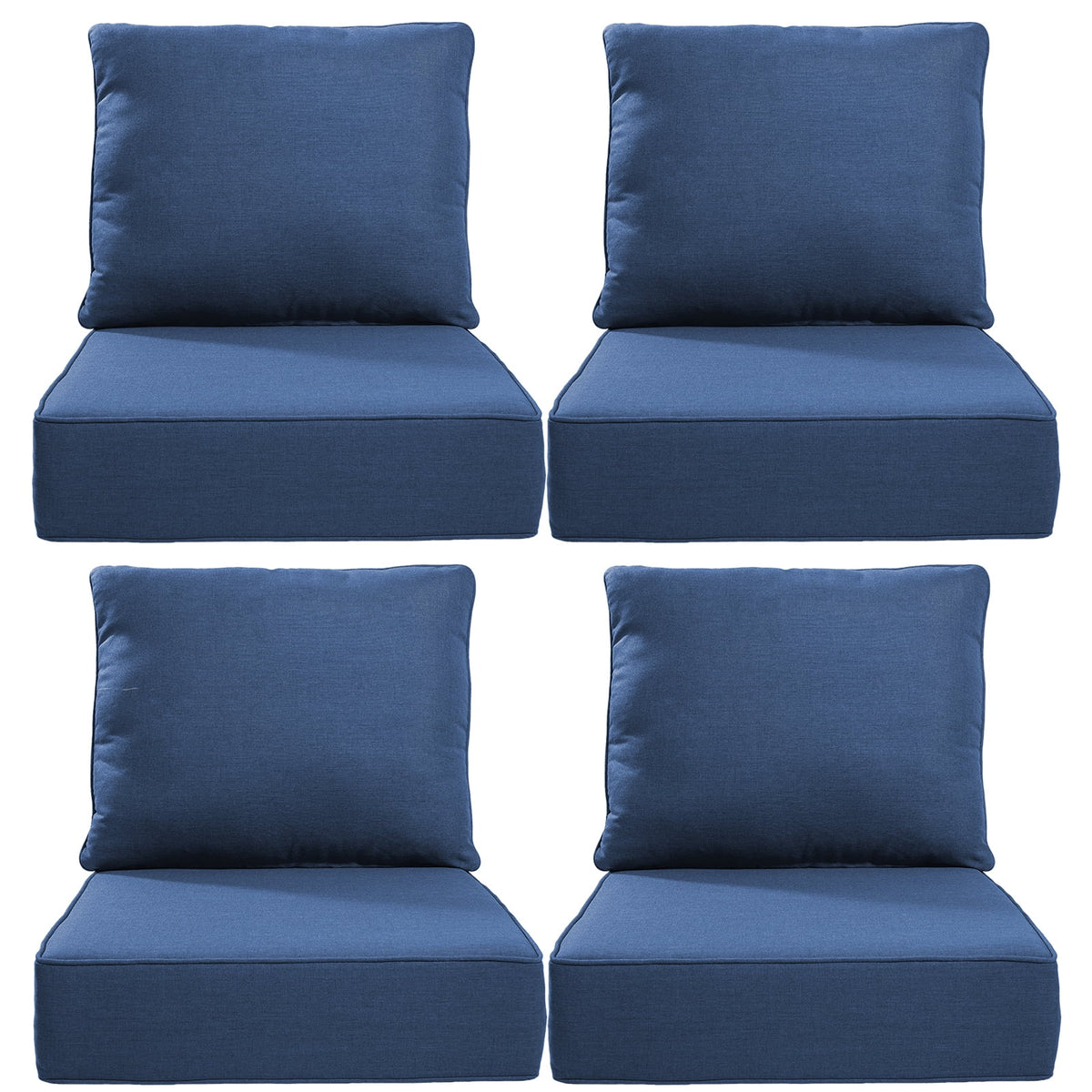 Bellefurn Outdoor Deep Seat Cushion 24 X 24 X 6 inch for Patio Furniture,Outdoor Chair Cushions Waterproof & Fade Resistant Patio Furniture Cushions for Wicker Chair, Sofa, Couch