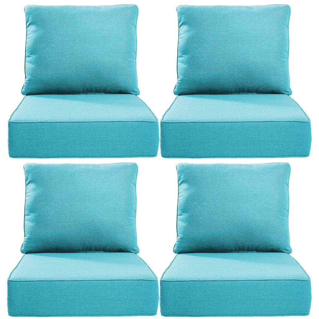 Bellefurn Outdoor Deep Seat Cushion 24 X 24 X 6 inch for Patio Furniture,Outdoor Chair Cushions Waterproof & Fade Resistant Patio Furniture Cushions for Wicker Chair, Sofa, Couch