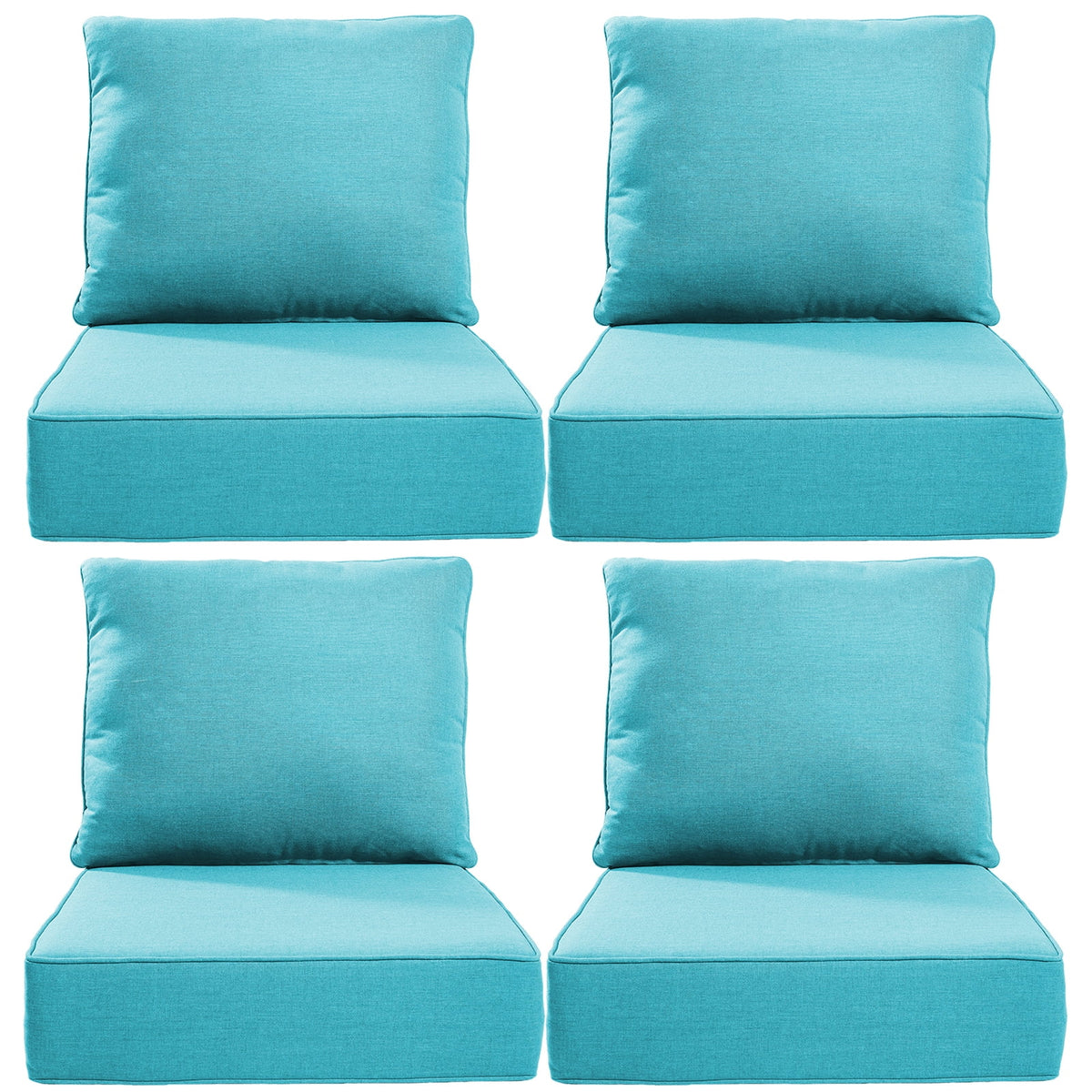Bellefurn Outdoor Deep Seat Cushion 24 X 24 X 6 inch for Patio Furniture,Outdoor Chair Cushions Waterproof & Fade Resistant Patio Furniture Cushions for Wicker Chair, Sofa, Couch