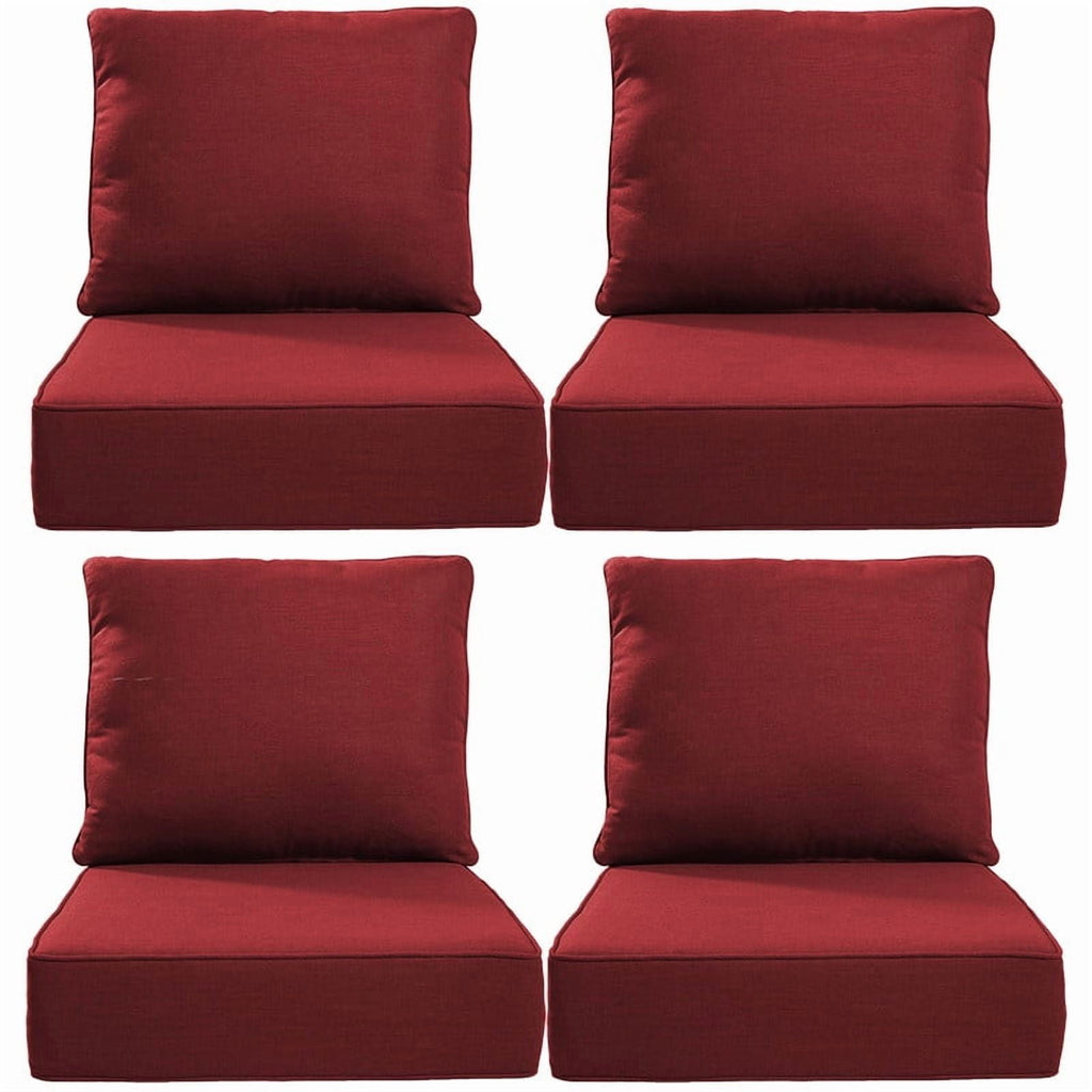 Bellefurn Outdoor Deep Seat Cushion 24 X 24 X 6 inch for Patio Furniture,Outdoor Chair Cushions Waterproof & Fade Resistant Patio Furniture Cushions for Wicker Chair, Sofa, Couch