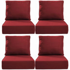 Bellefurn Outdoor Deep Seat Cushion 24 X 24 X 6 inch for Patio Furniture,Outdoor Chair Cushions Waterproof & Fade Resistant Patio Furniture Cushions for Wicker Chair, Sofa, Couch