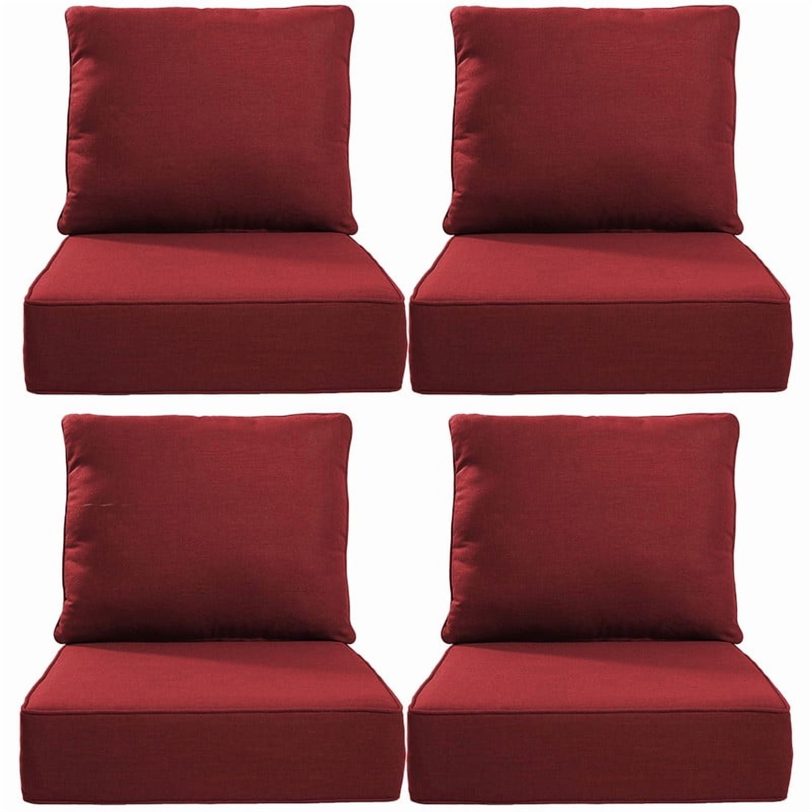 Bellefurn Outdoor Deep Seat Cushion 24 X 24 X 6 inch for Patio Furniture,Outdoor Chair Cushions Waterproof & Fade Resistant Patio Furniture Cushions for Wicker Chair, Sofa, Couch