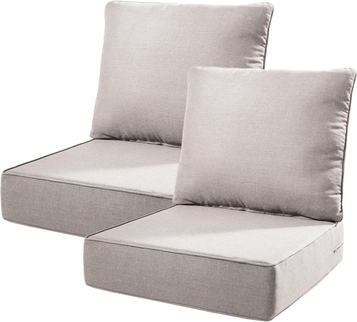 Bellefurn Outdoor Deep Seat Cushion 24 X 24 X 6 inch for Patio Furniture,Outdoor Chair Cushions Waterproof & Fade Resistant Patio Furniture Cushions for Wicker Chair, Sofa, Couch