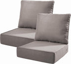 Bellefurn Outdoor Deep Seat Cushion 24 X 24 X 6 inch for Patio Furniture,Outdoor Chair Cushions Waterproof & Fade Resistant Patio Furniture Cushions for Wicker Chair, Sofa, Couch