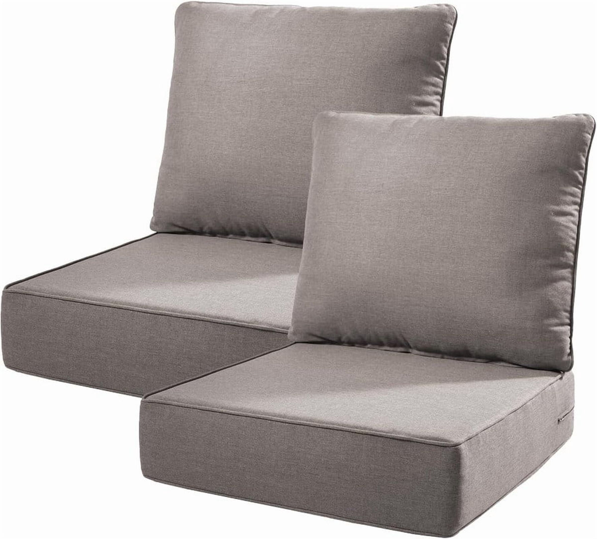 Bellefurn Outdoor Deep Seat Cushion 24 X 24 X 6 inch for Patio Furniture,Outdoor Chair Cushions Waterproof & Fade Resistant Patio Furniture Cushions for Wicker Chair, Sofa, Couch