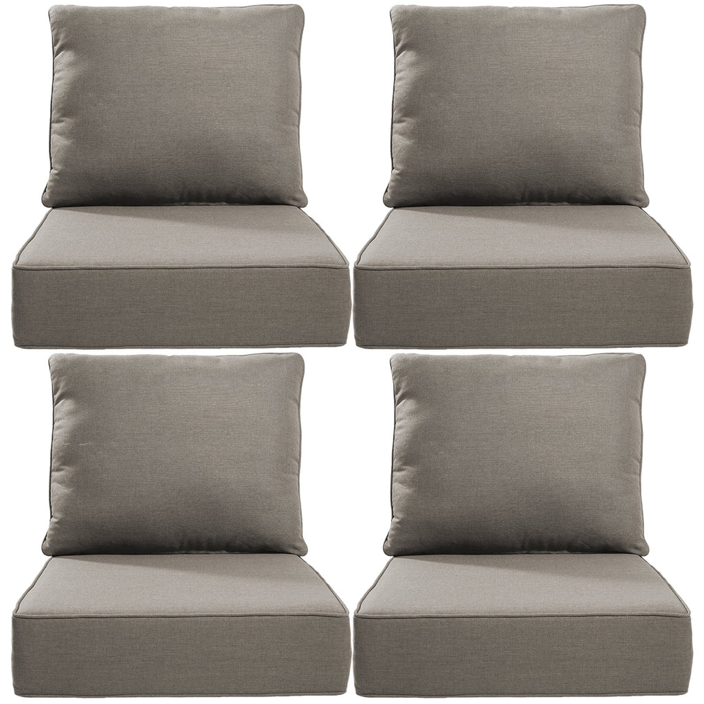 Bellefurn Outdoor Deep Seat Cushion 24 X 24 X 6 inch for Patio Furniture,Outdoor Chair Cushions Waterproof & Fade Resistant Patio Furniture Cushions for Wicker Chair, Sofa, Couch
