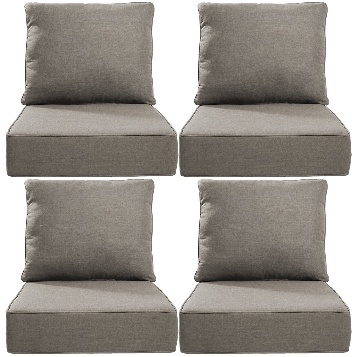 Bellefurn Outdoor Deep Seat Cushion 24 X 24 X 6 inch for Patio Furniture,Outdoor Chair Cushions Waterproof & Fade Resistant Patio Furniture Cushions for Wicker Chair, Sofa, Couch