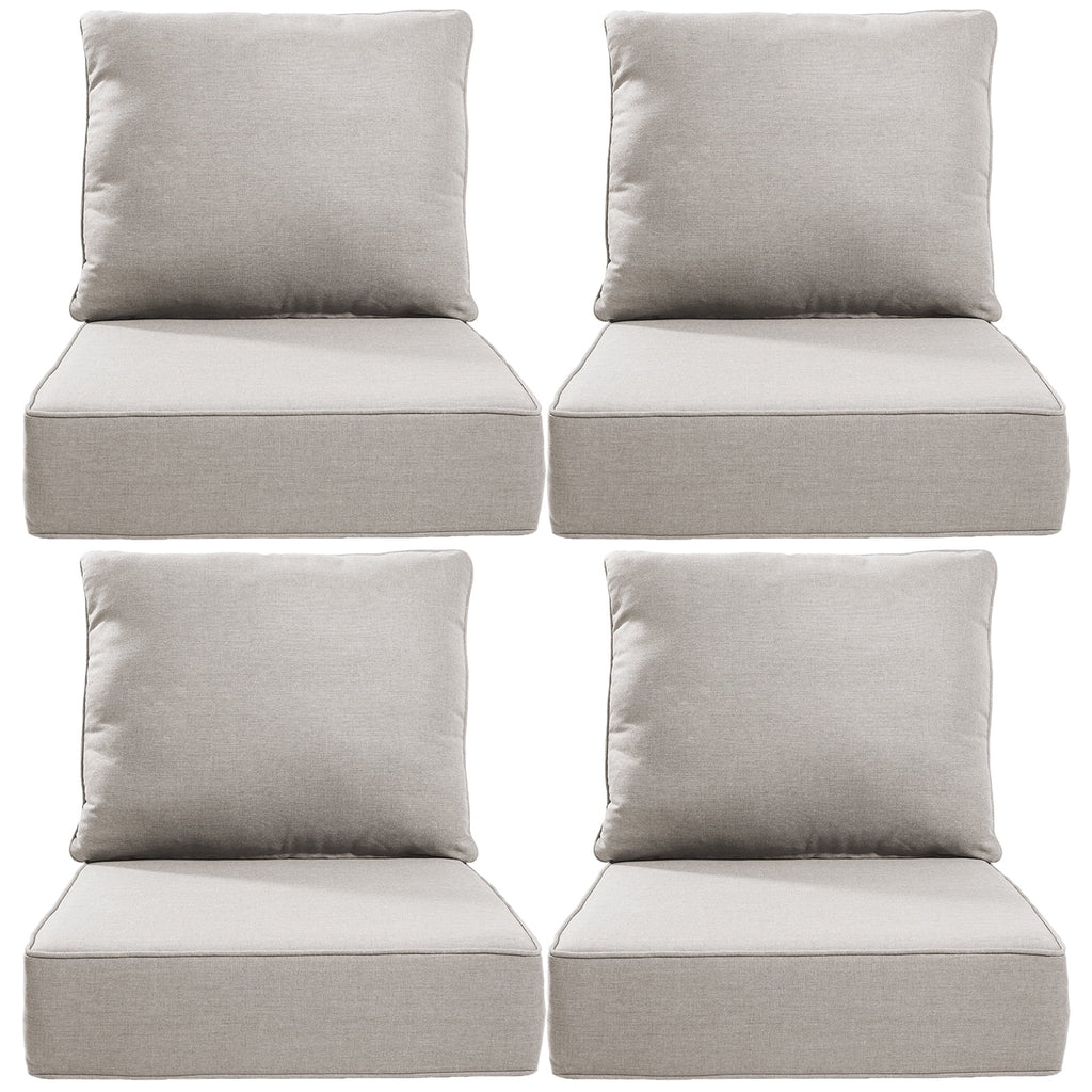 Bellefurn Outdoor Deep Seat Cushion 24 X 24 X 6 inch for Patio Furniture,Outdoor Chair Cushions Waterproof & Fade Resistant Patio Furniture Cushions for Wicker Chair, Sofa, Couch