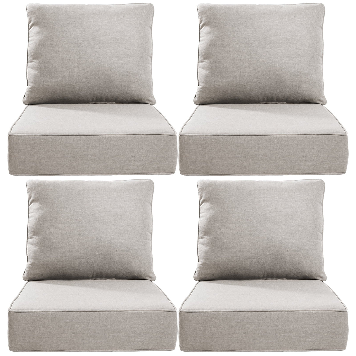Bellefurn Outdoor Deep Seat Cushion 24 X 24 X 6 inch for Patio Furniture,Outdoor Chair Cushions Waterproof & Fade Resistant Patio Furniture Cushions for Wicker Chair, Sofa, Couch