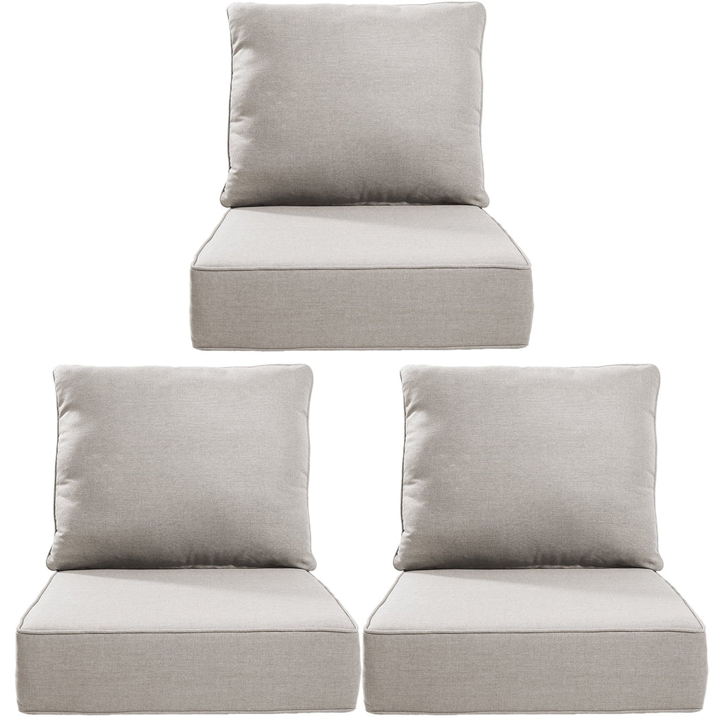 Bellefurn Outdoor Deep Seat Cushion 24 X 24 X 6 inch for Patio Furniture,Outdoor Chair Cushions Waterproof & Fade Resistant Patio Furniture Cushions for Wicker Chair, Sofa, Couch